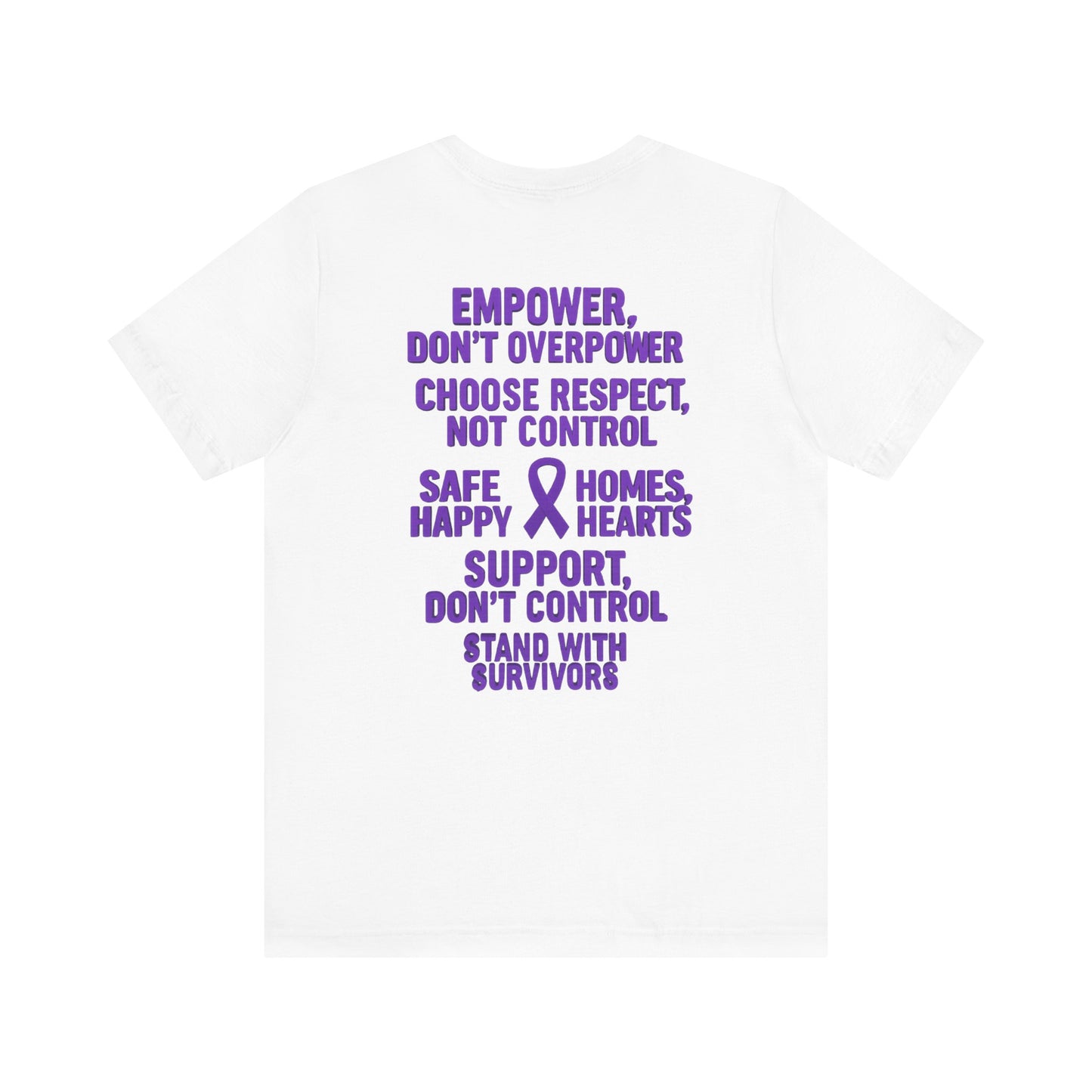 With Survivors, Always – DVAM Awareness Short Sleeve Tee
