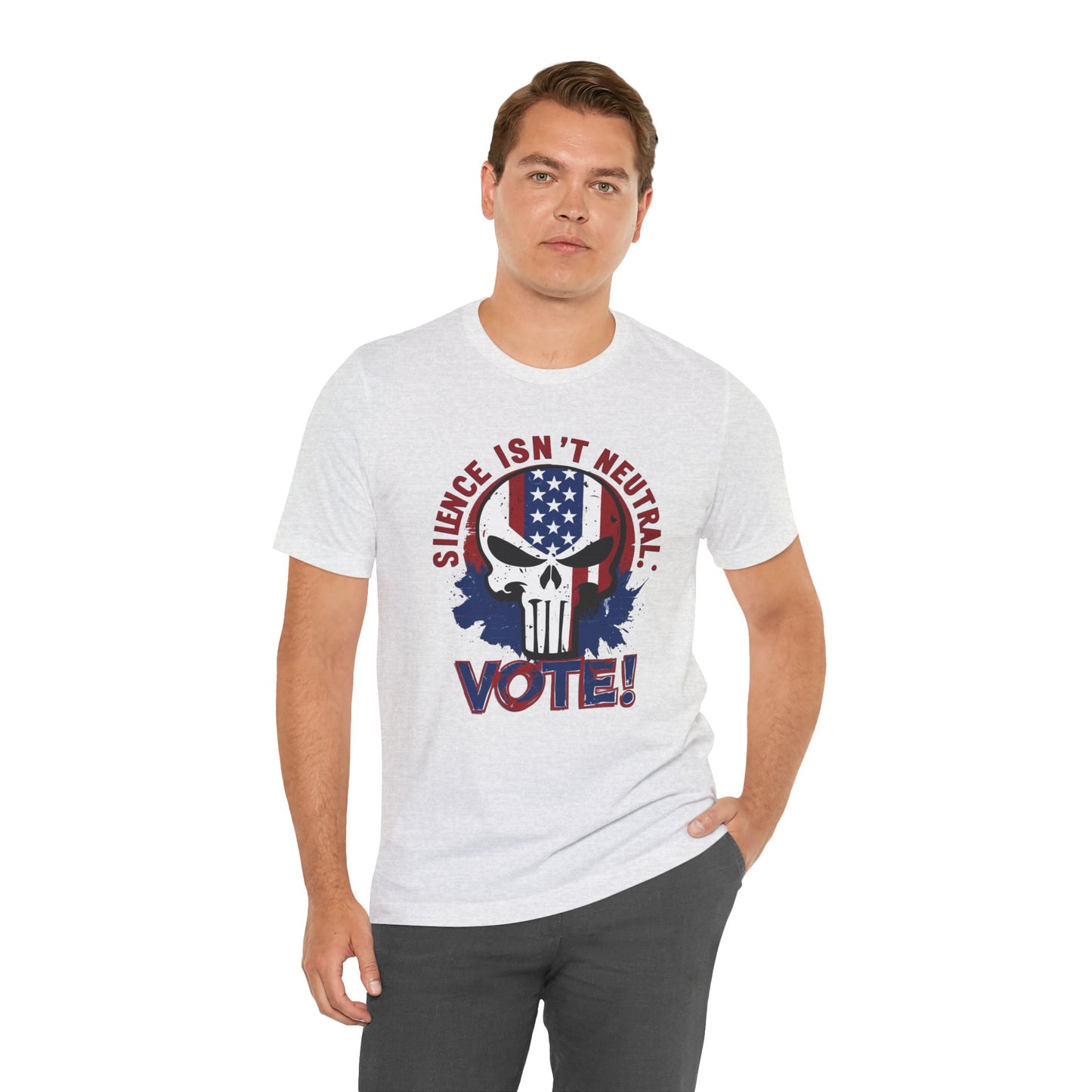 Silence Isn’t Neutral. Vote! - Unisex Jersey Short Sleeve Tee (Bold)