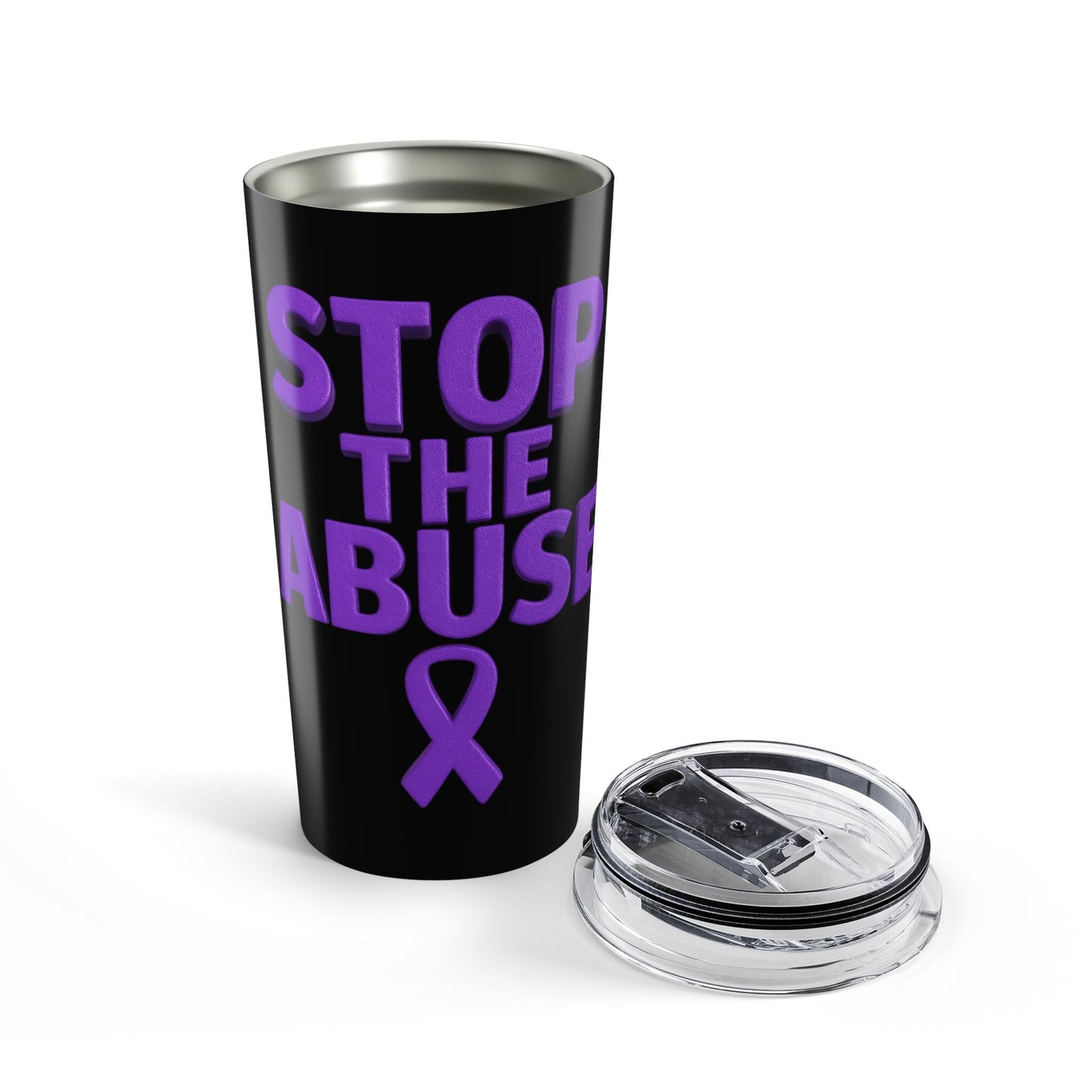 Stop the Abuse - Domestic Violence Awareness Tumbler 20oz