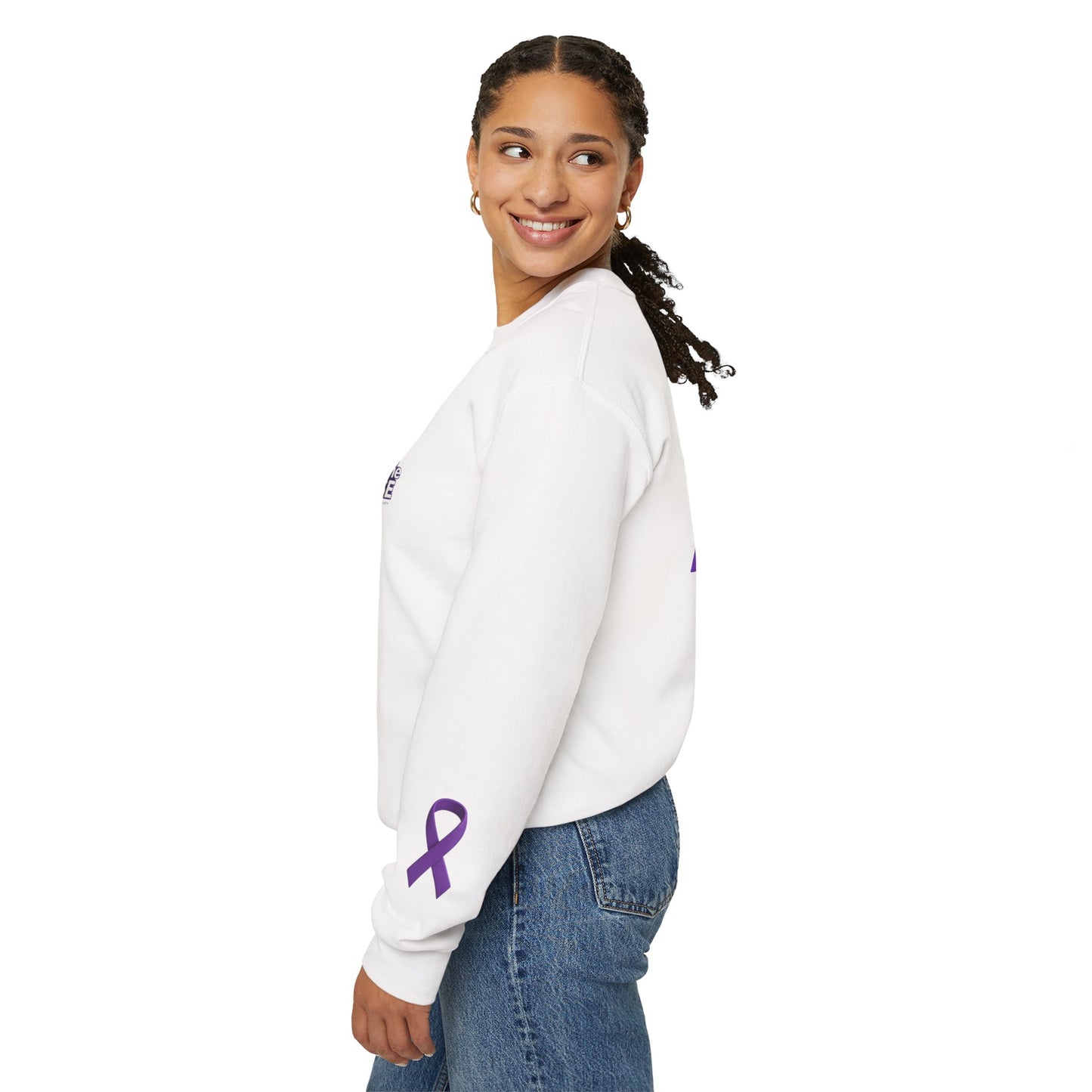 STOP ABUSE - Domestic Violence Awareness Month Unisex Heavy Blend™ Crewneck Sweatshirt