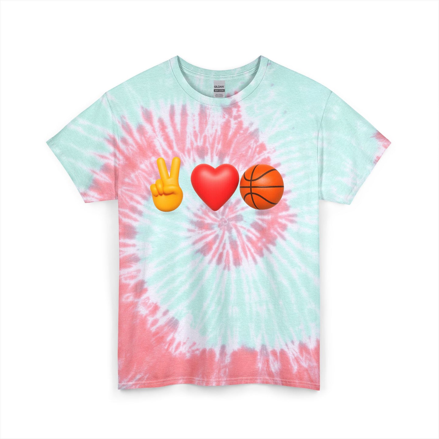 "Peace, Love, Basketball" Unisex Tie Dye Tee