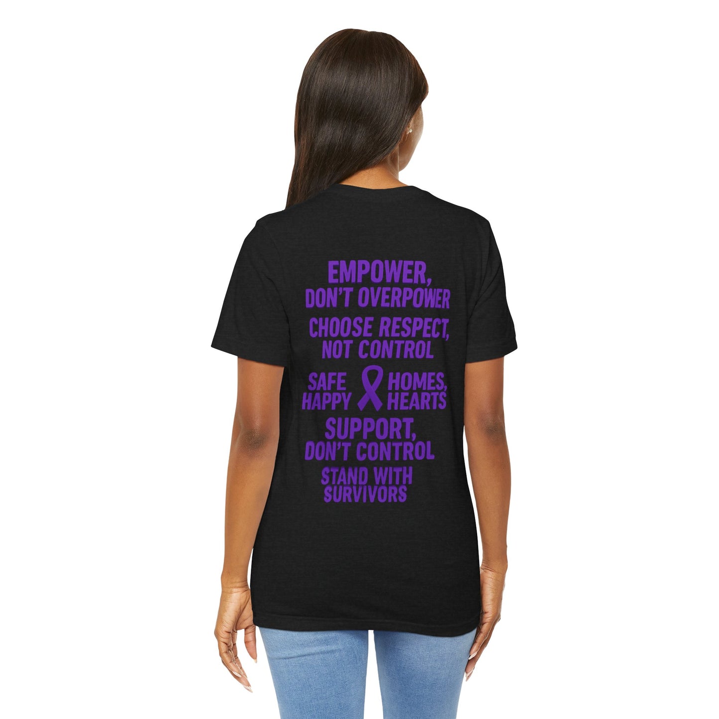 With Survivors, Always – DVAM Awareness Short Sleeve Tee