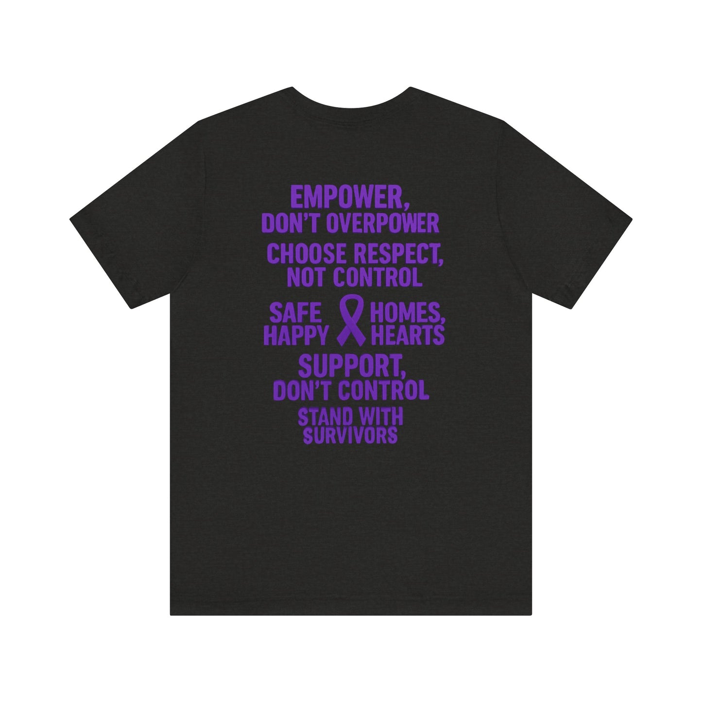 With Survivors, Always – DVAM Awareness Short Sleeve Tee