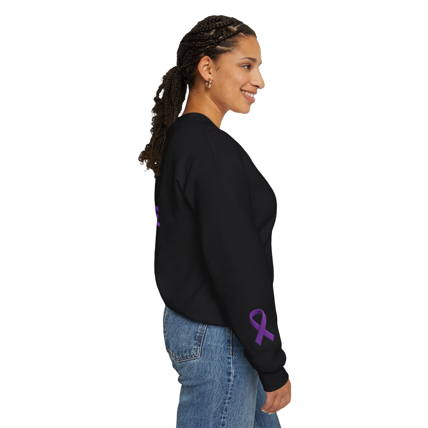 STOP ABUSE - Domestic Violence Awareness Month Unisex Heavy Blend™ Crewneck Sweatshirt