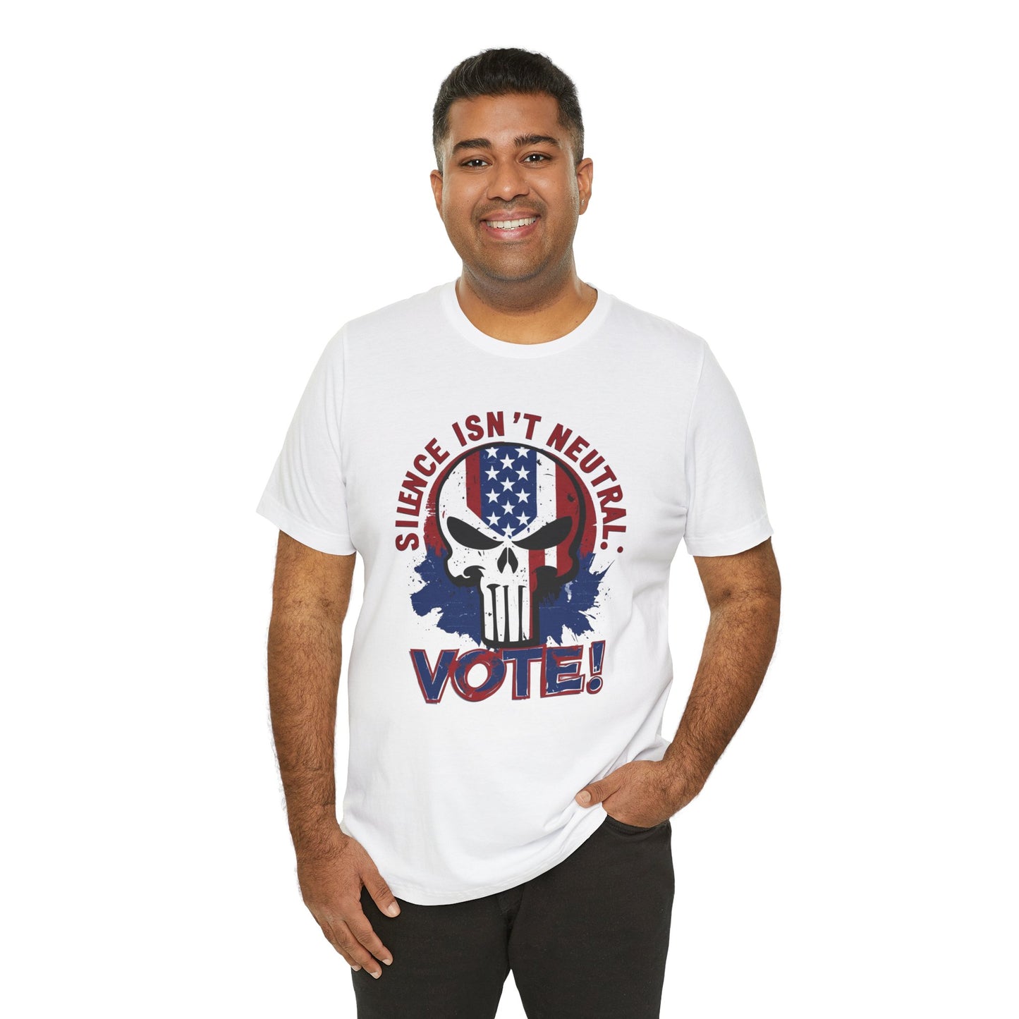 Silence Isn’t Neutral. Vote! - Unisex Jersey Short Sleeve Tee (Bold)