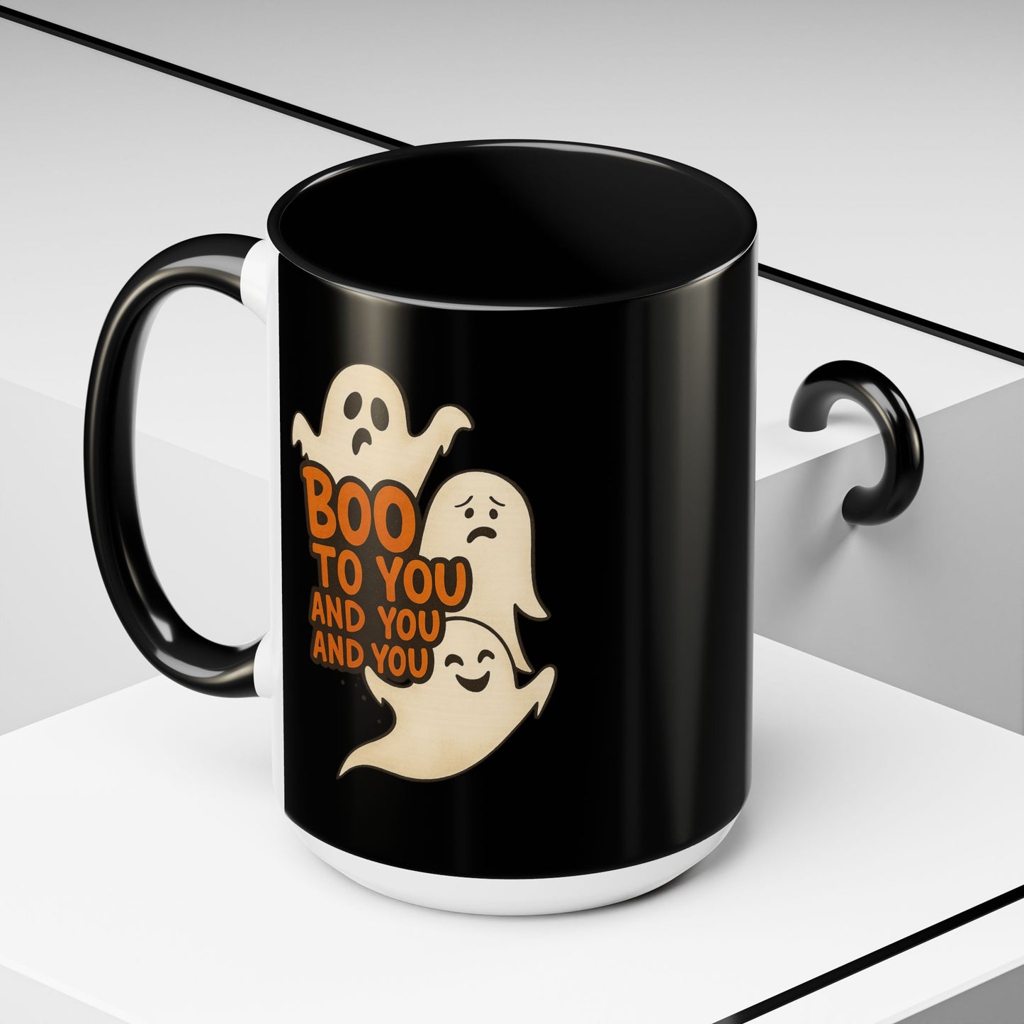 BOO TO YOU AND YOU AND YOU, - Accent Coffee Mug (11, 15oz)