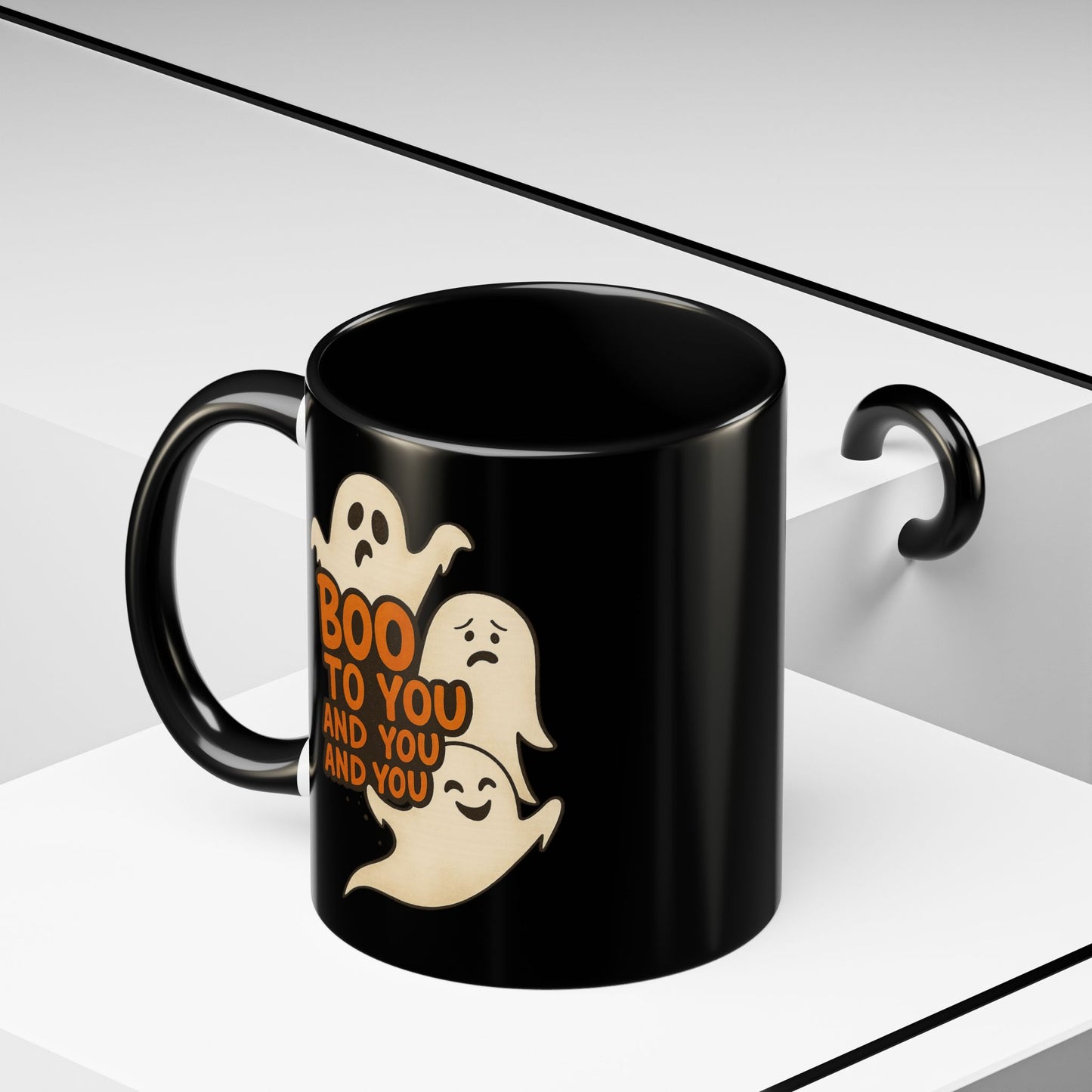 BOO TO YOU AND YOU AND YOU, - Accent Coffee Mug (11, 15oz)