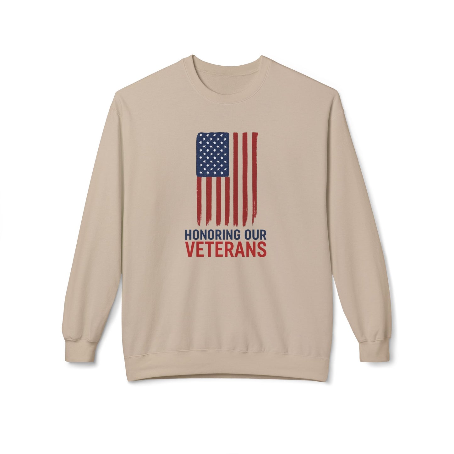"Honoring Veterans" Unisex Fleece Crewneck Sweatshirt
