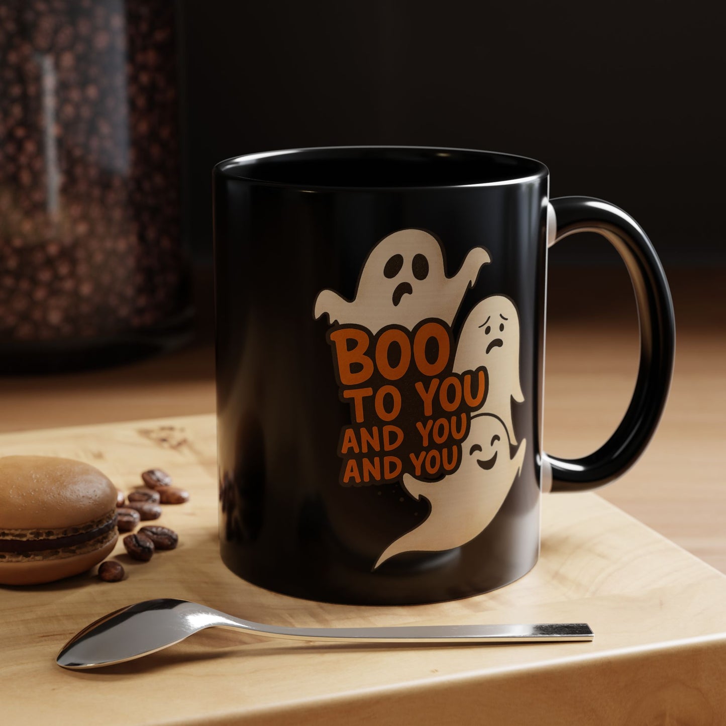 BOO TO YOU AND YOU AND YOU, - Accent Coffee Mug (11, 15oz)