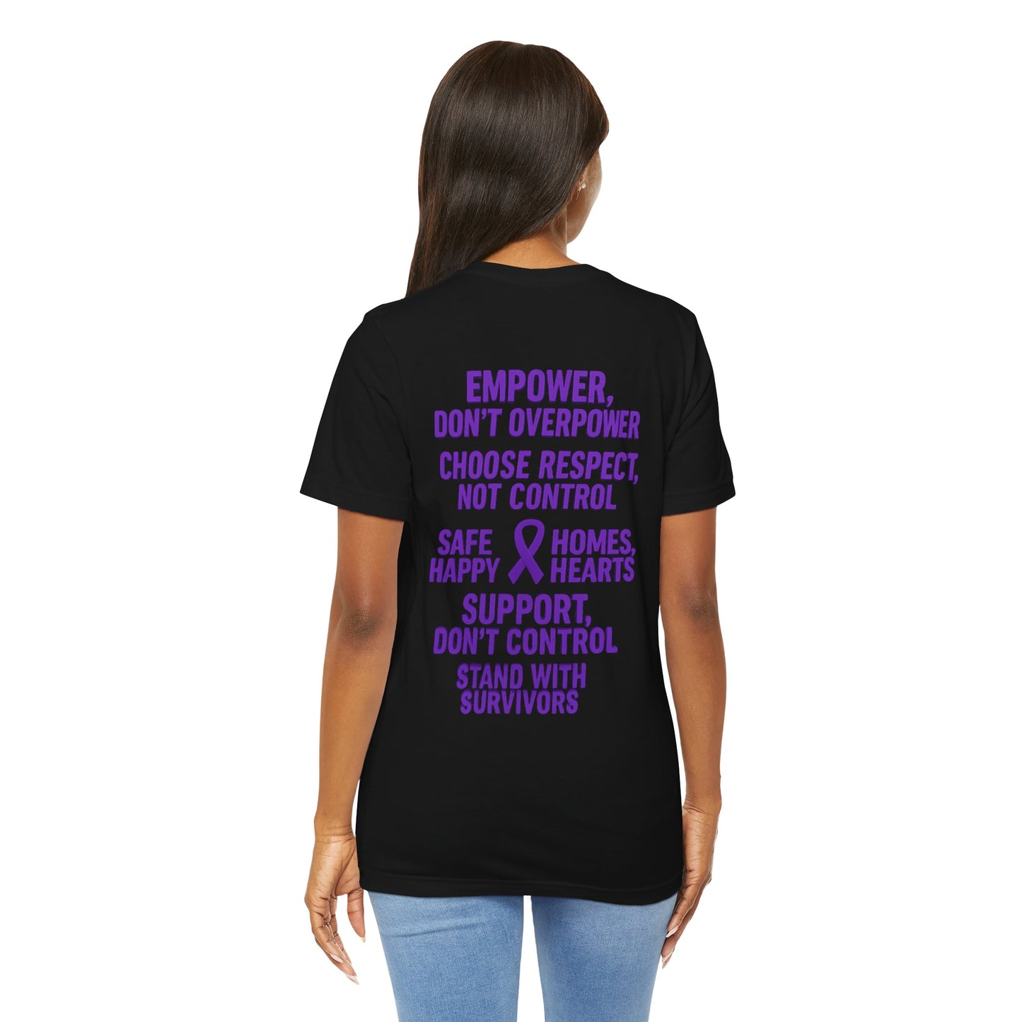 With Survivors, Always – DVAM Awareness Short Sleeve Tee