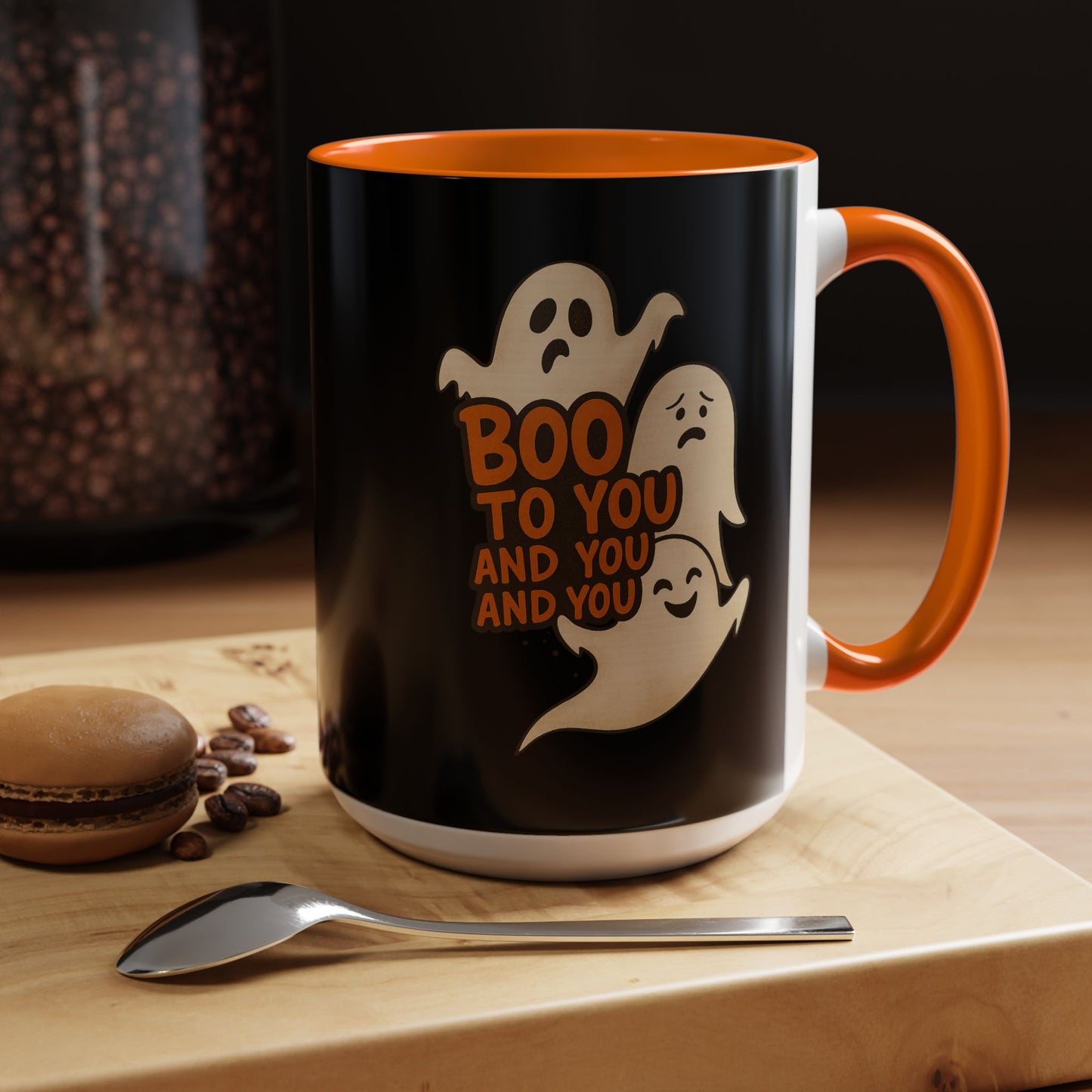 BOO TO YOU AND YOU AND YOU, - Accent Coffee Mug (11, 15oz)