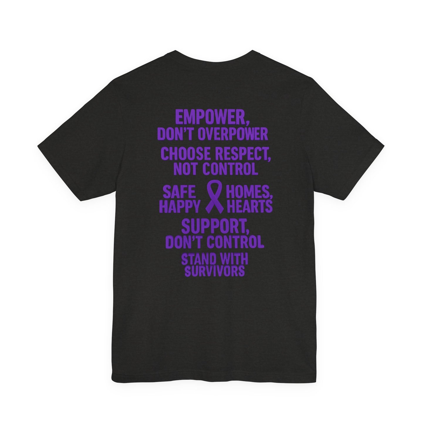 With Survivors, Always – DVAM Awareness Short Sleeve Tee