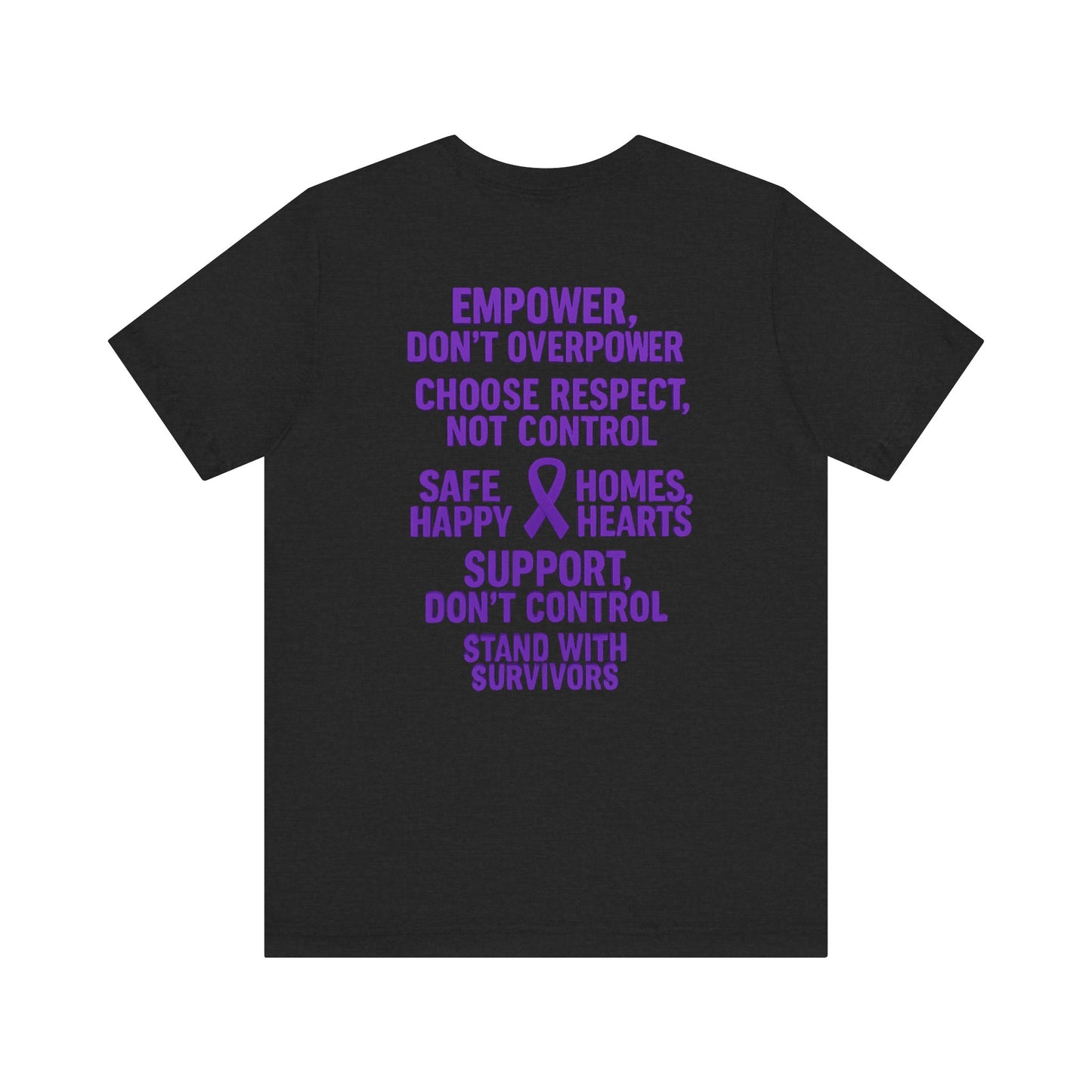With Survivors, Always – DVAM Awareness Short Sleeve Tee