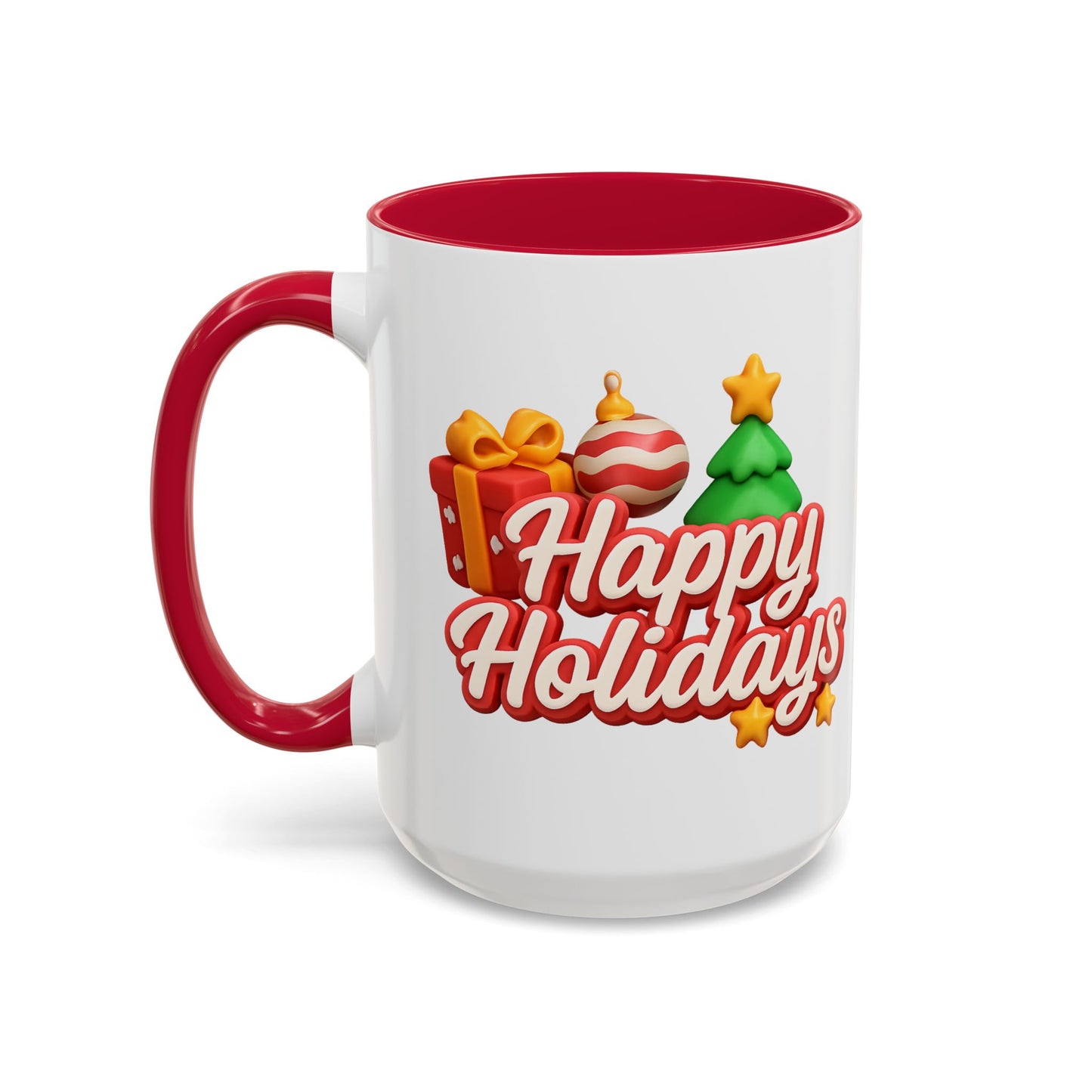 "Happy Holidays" Accent Mug