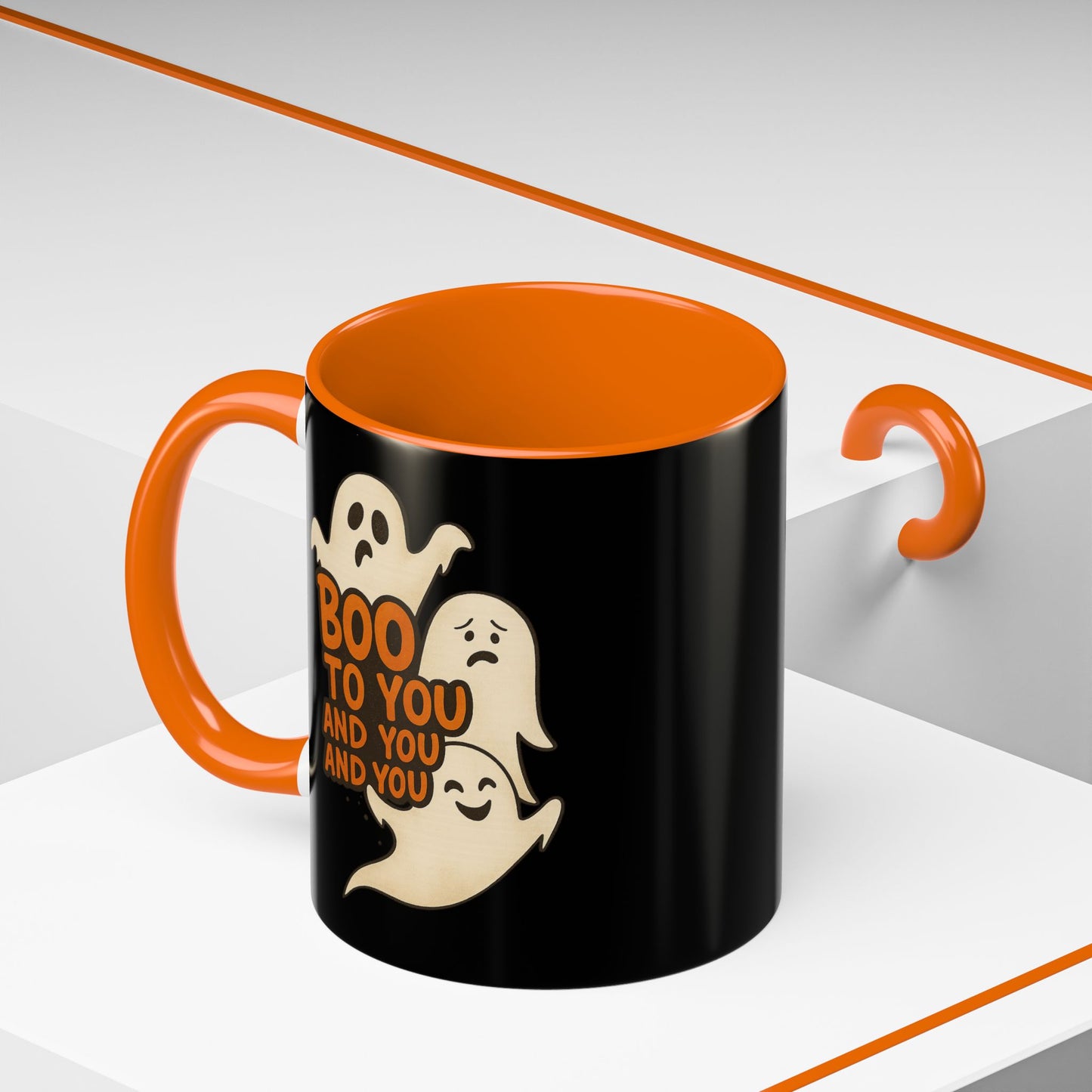 BOO TO YOU AND YOU AND YOU, - Accent Coffee Mug (11, 15oz)