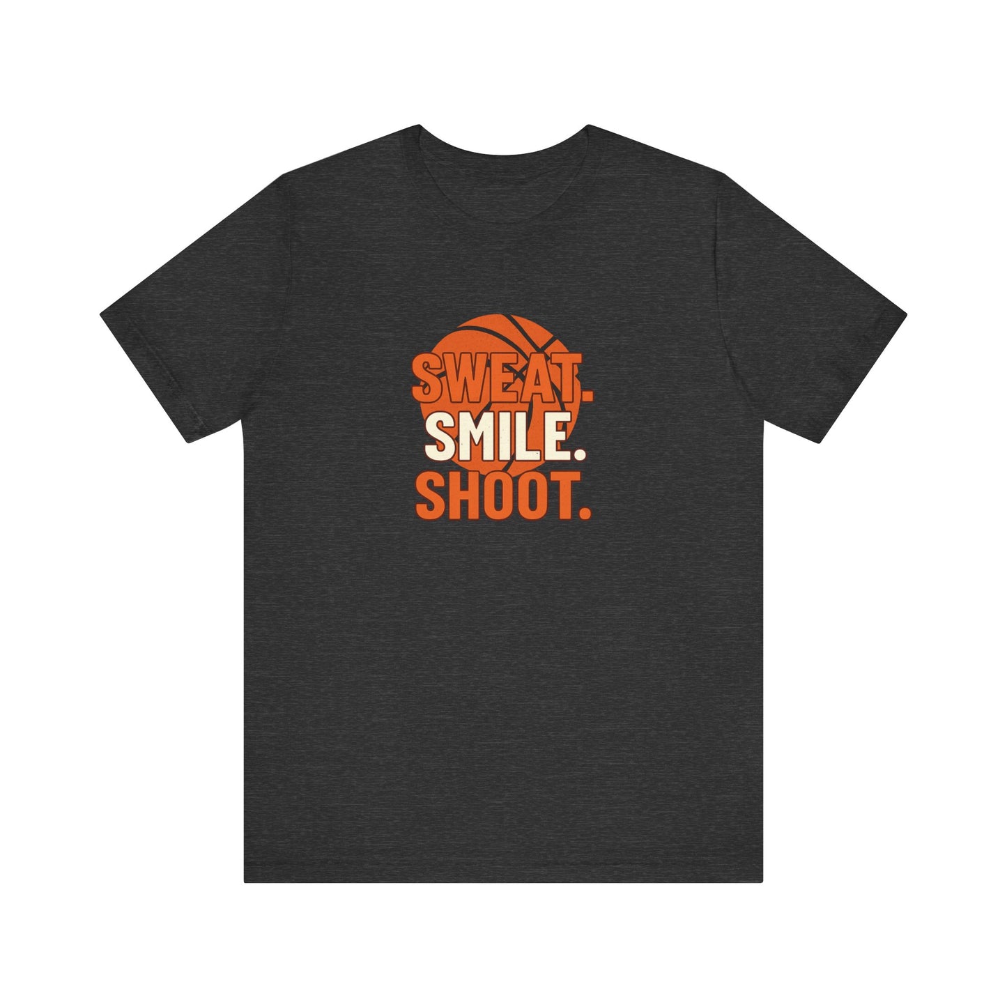 "Sweat. Smile. Shoot." Unisex Jersey Tee