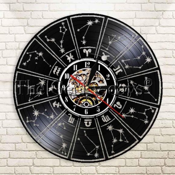 ASTRONOMY ORNAMENT HANDMADE VINYL RECORD WALL CLOCK FAN GIFT
