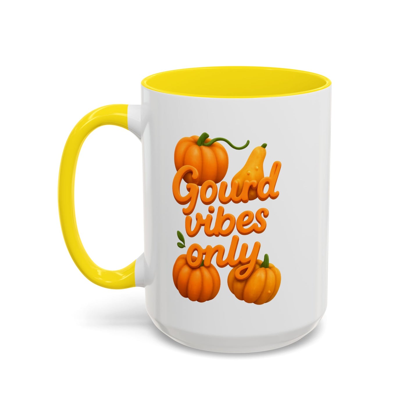 "Gourd Vibes Only" Accent Coffee Mug