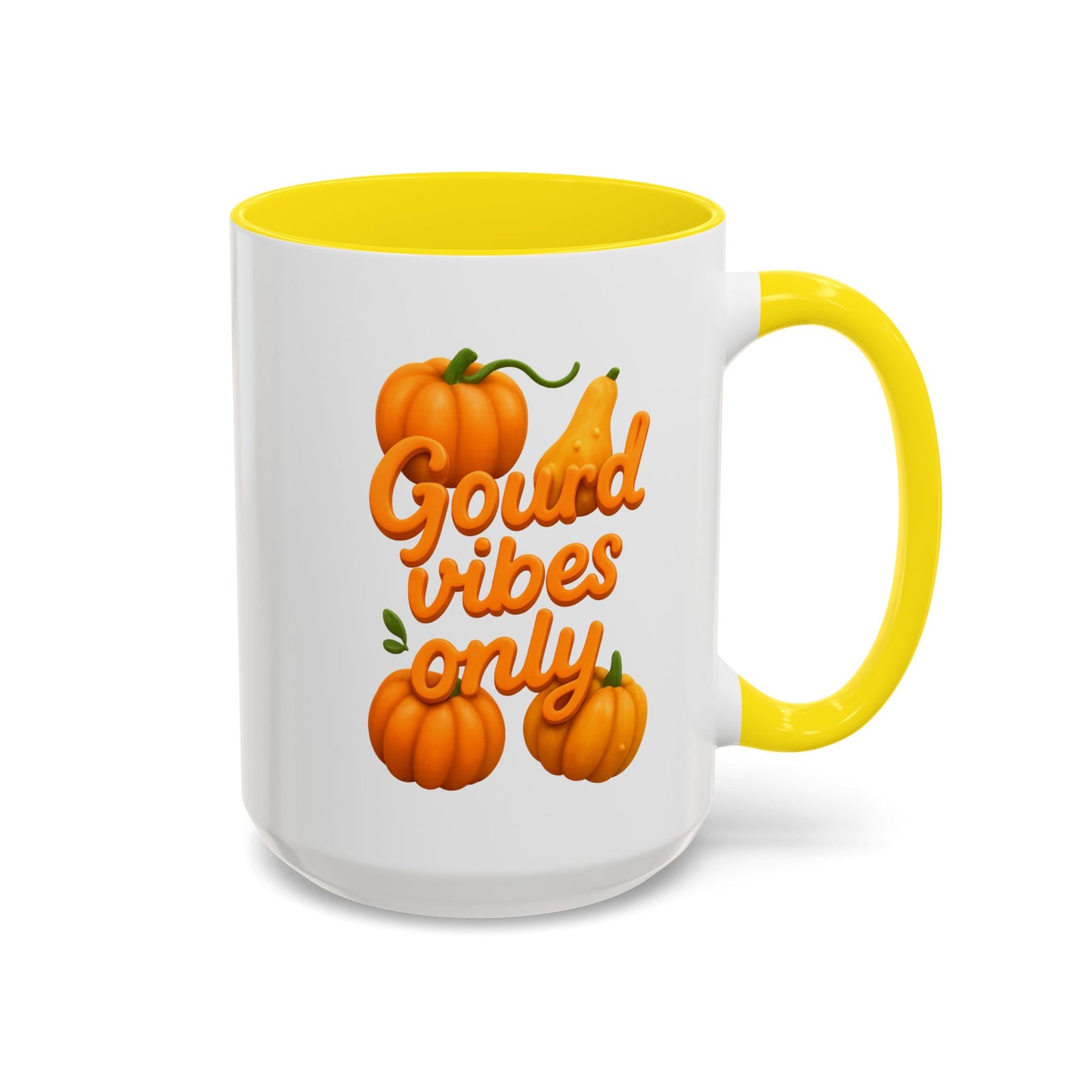 "Gourd Vibes Only" Accent Coffee Mug