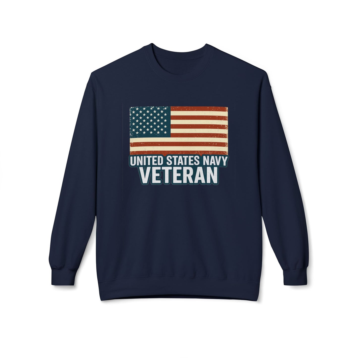Navy Vet Unisex Fleece Crewneck Sweatshirt