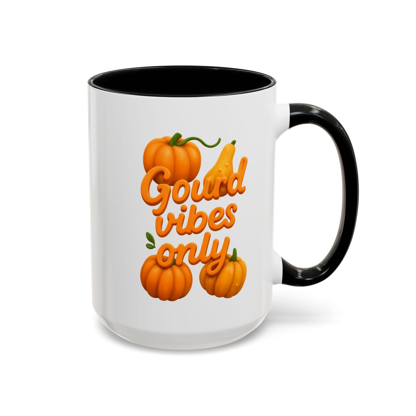 "Gourd Vibes Only" Accent Coffee Mug