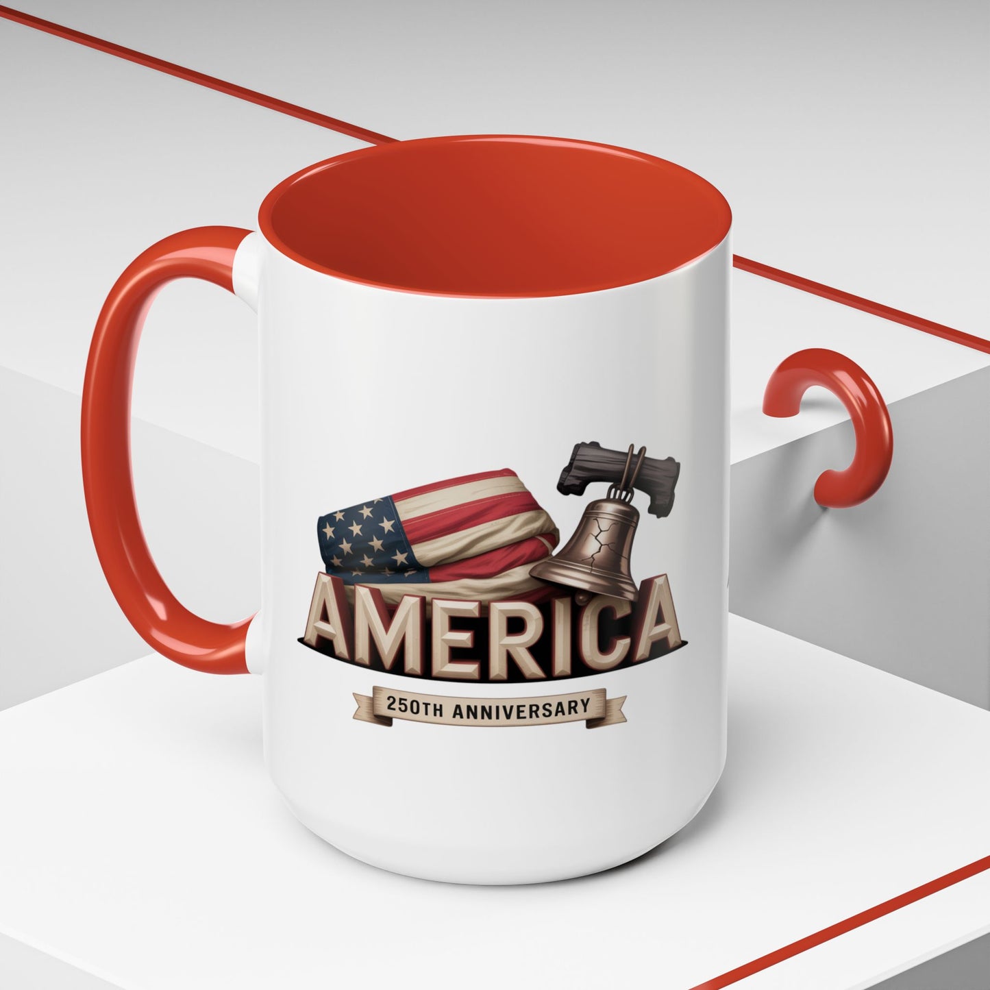 America Built 250th Anniversary Coffee Mug | Patriotic USA Pride Mug – 11oz & 15oz
