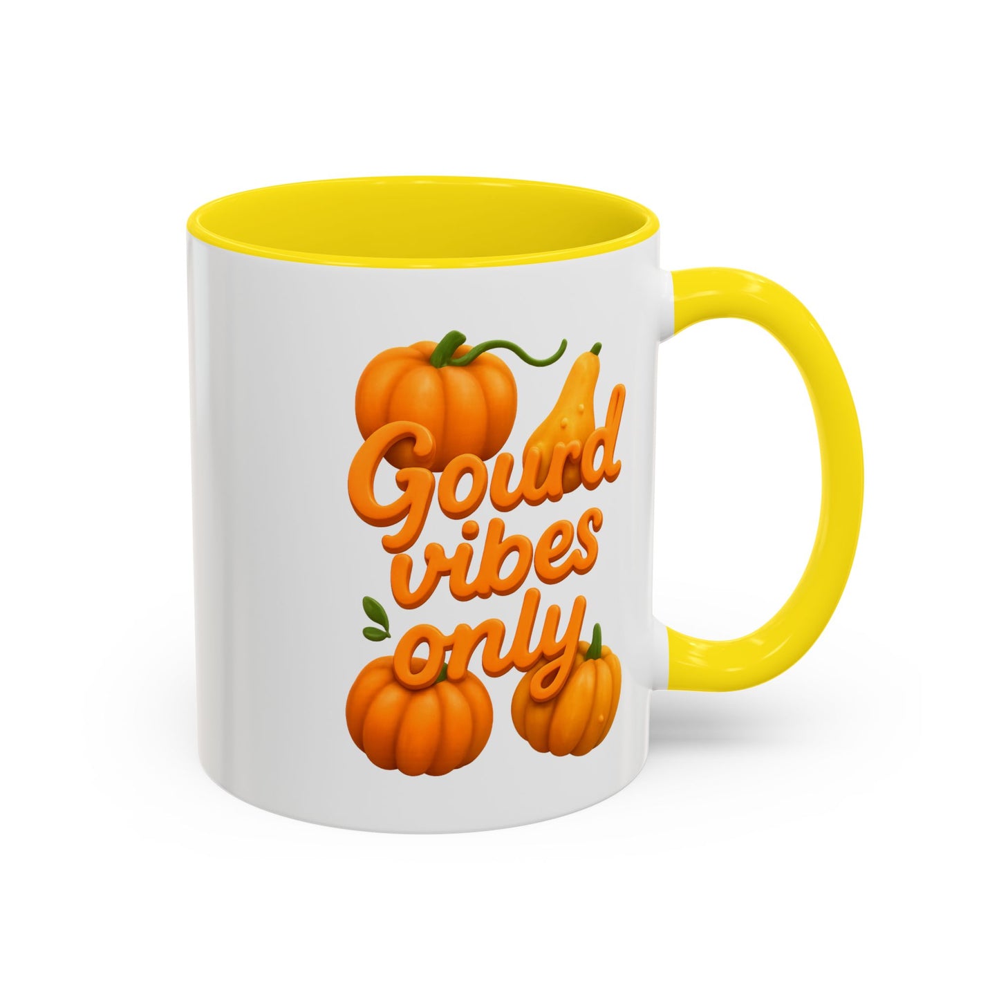 "Gourd Vibes Only" Accent Coffee Mug