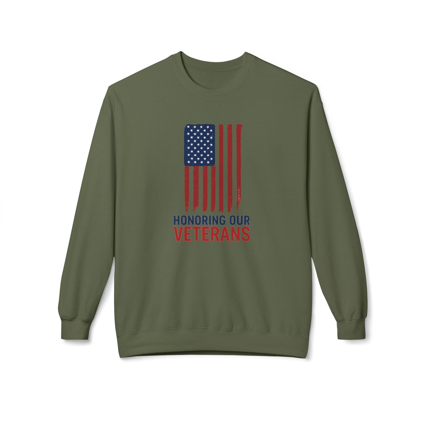 "Honoring Veterans" Unisex Fleece Crewneck Sweatshirt