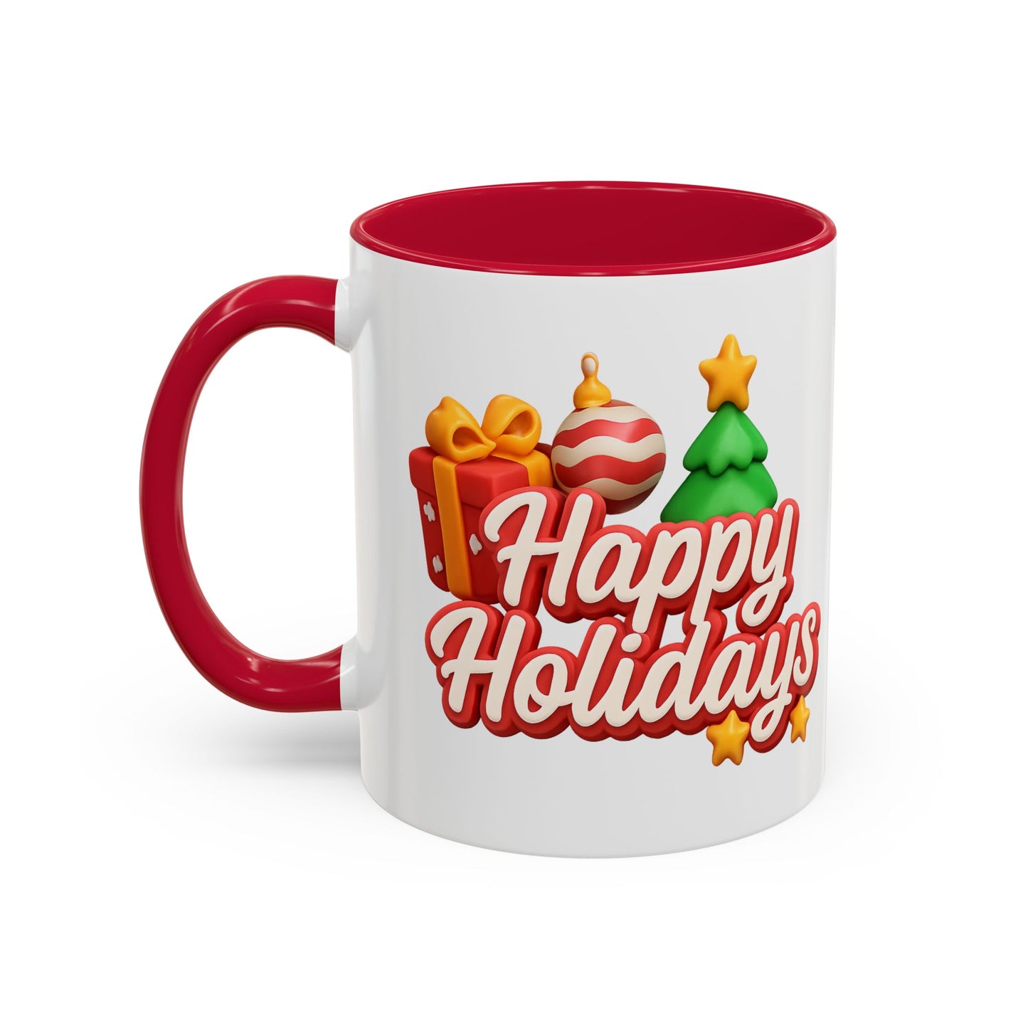 "Happy Holidays" Accent Mug