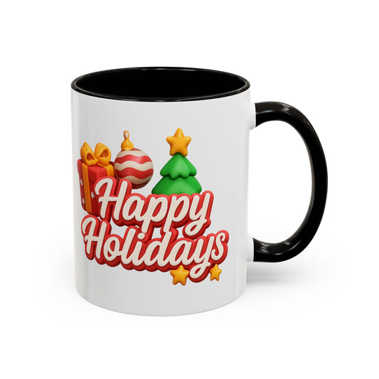 "Happy Holidays" Accent Mug