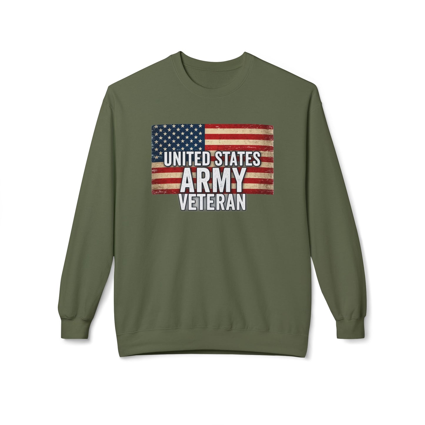 Army Vet Unisex Fleece Crewneck Sweatshirt