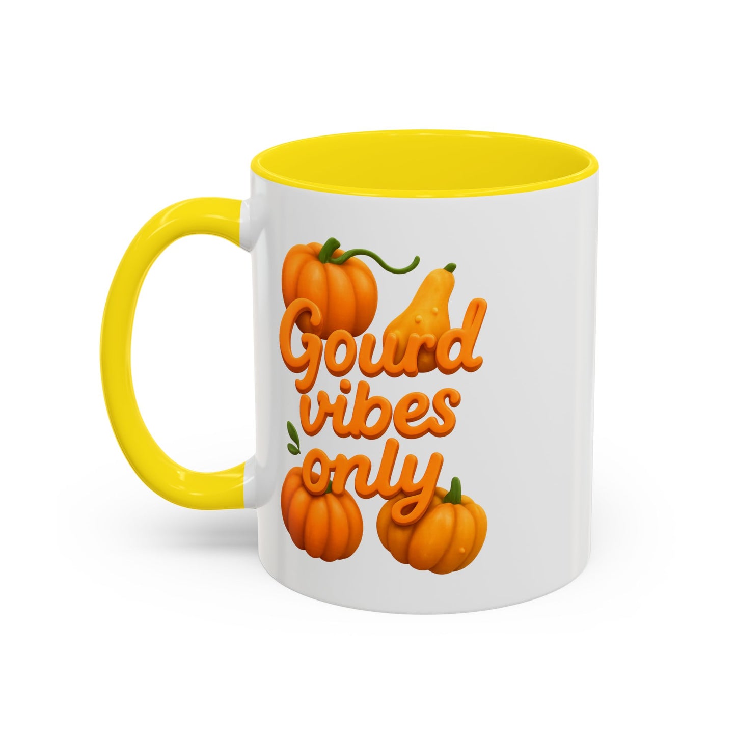 "Gourd Vibes Only" Accent Coffee Mug