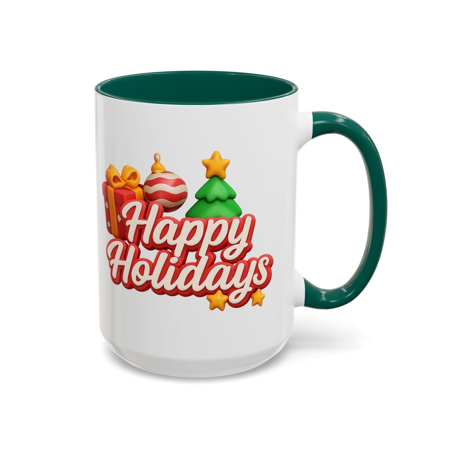 "Happy Holidays" Accent Mug