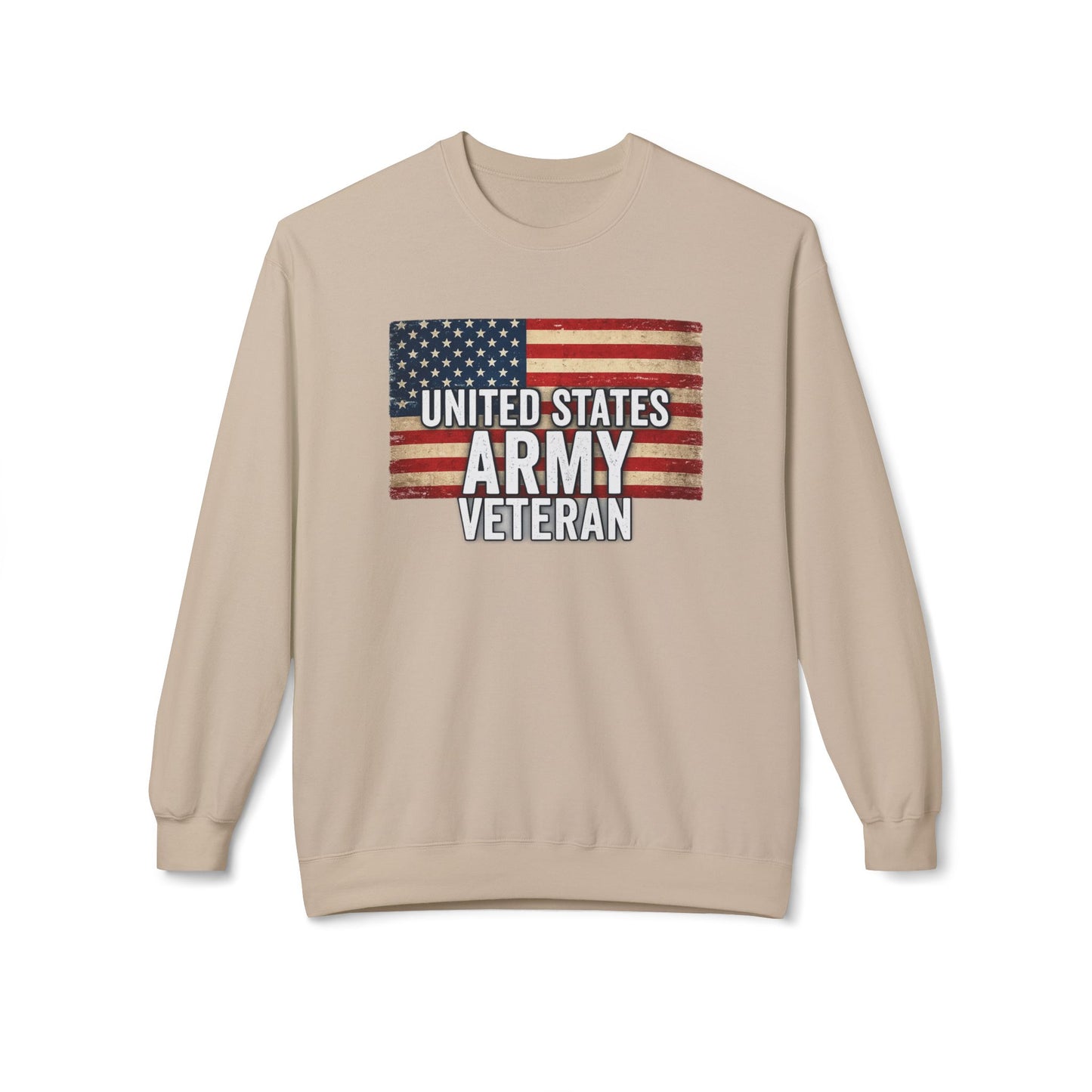 Army Vet Unisex Fleece Crewneck Sweatshirt