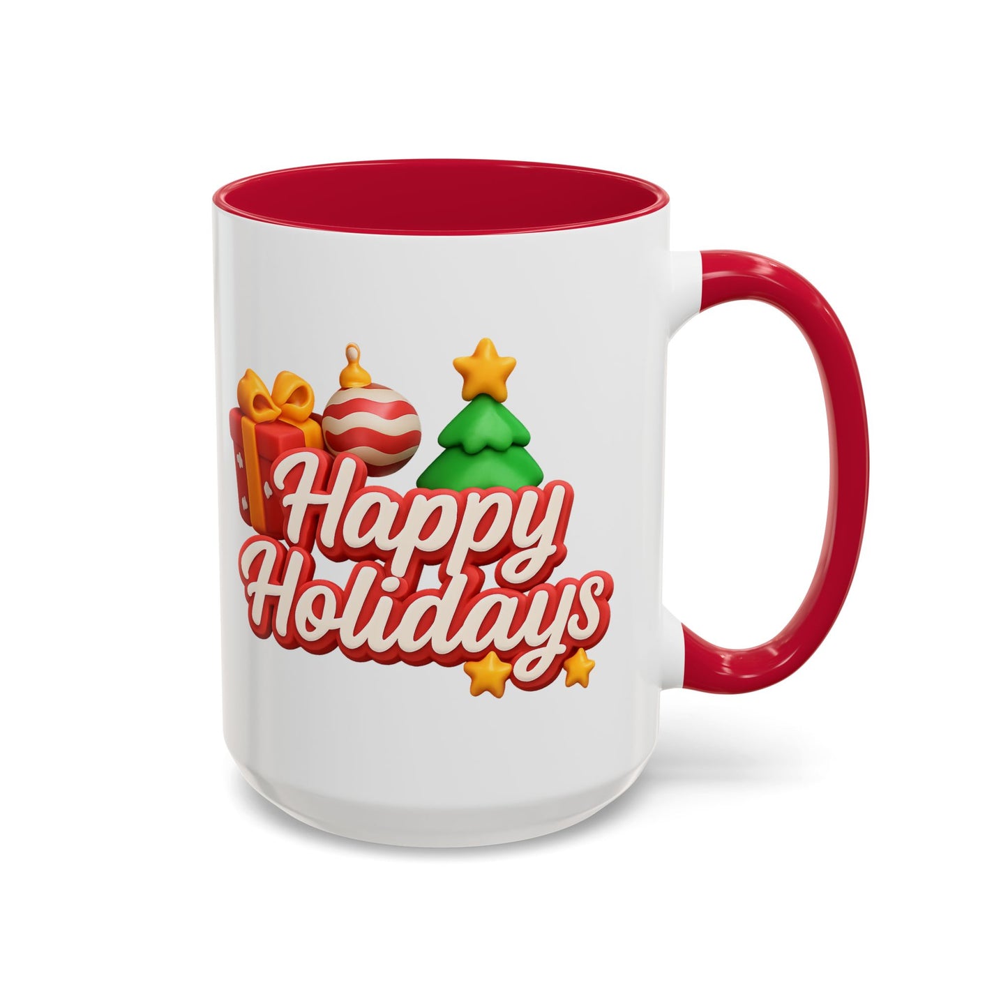 "Happy Holidays" Accent Mug