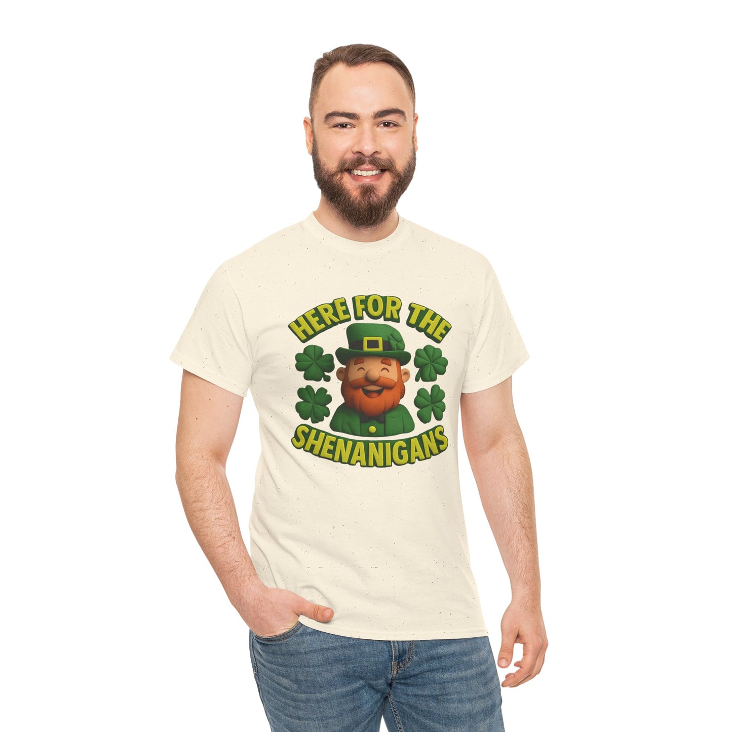 "Here for the Shenanigans" St. Patrick's Unisex Tee