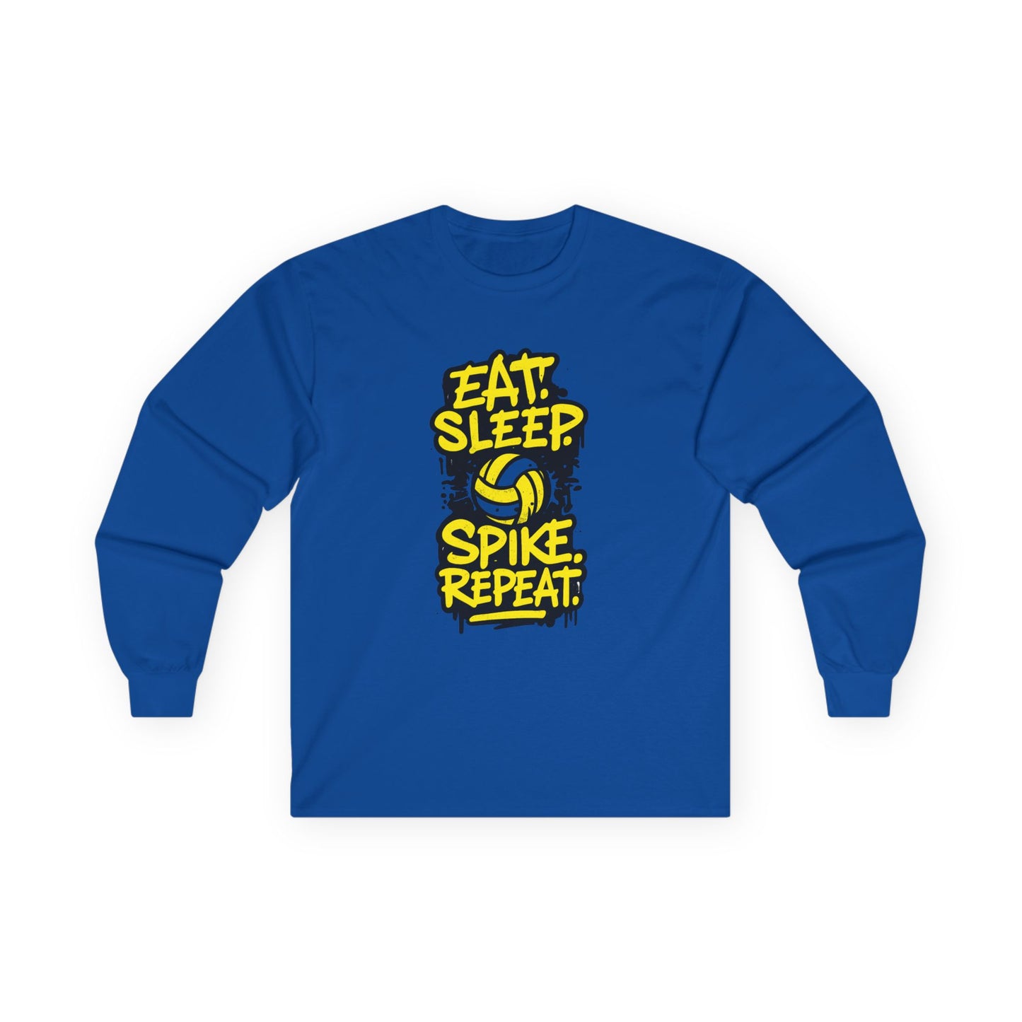 "Eat. Sleep. Spike. Repeat." Unisex Long Sleeve Tee
