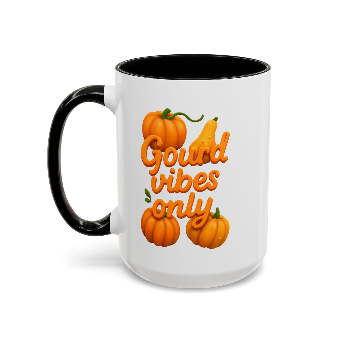 "Gourd Vibes Only" Accent Coffee Mug