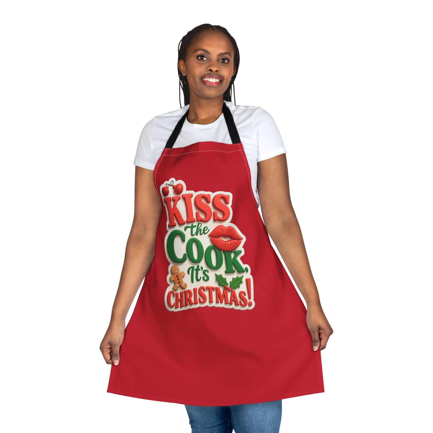 "Kiss The Cook, It's Christmas!" Holiday Apron
