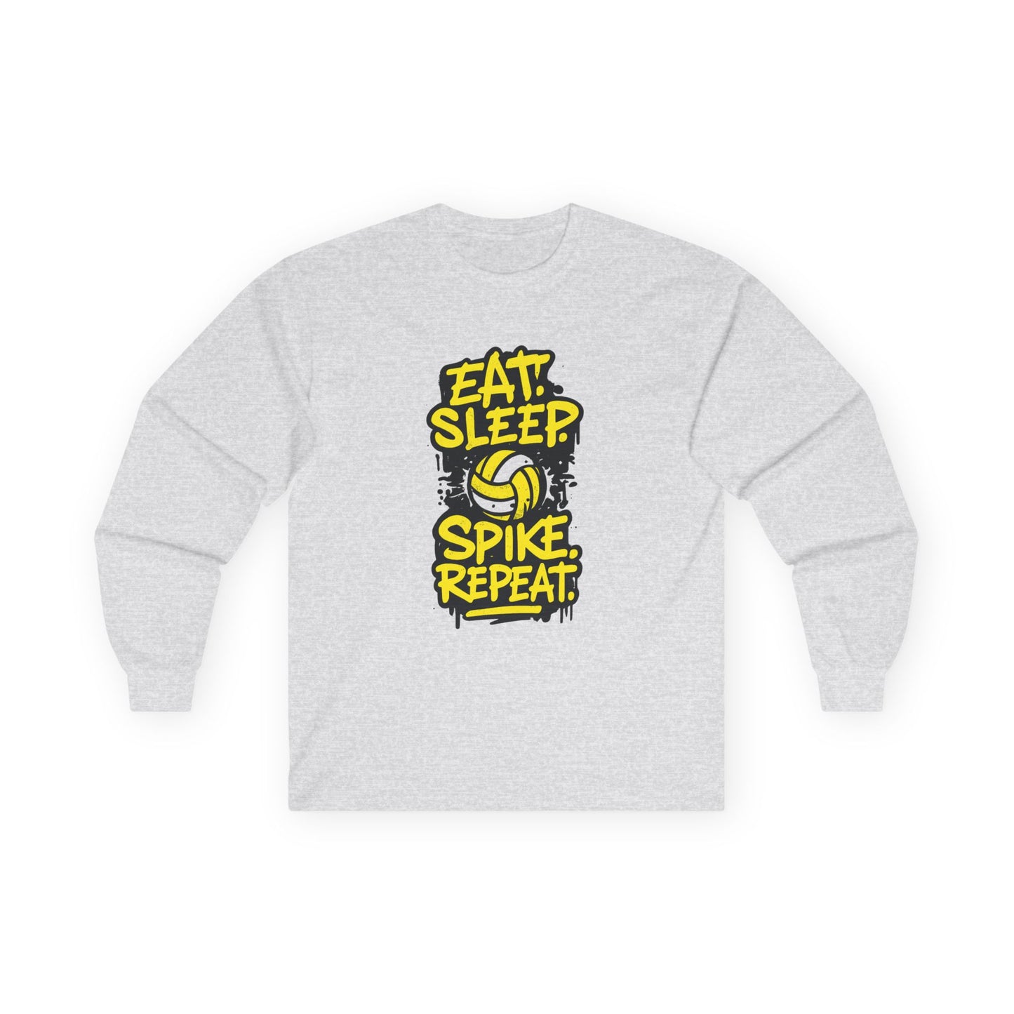 "Eat. Sleep. Spike. Repeat." Unisex Long Sleeve Tee