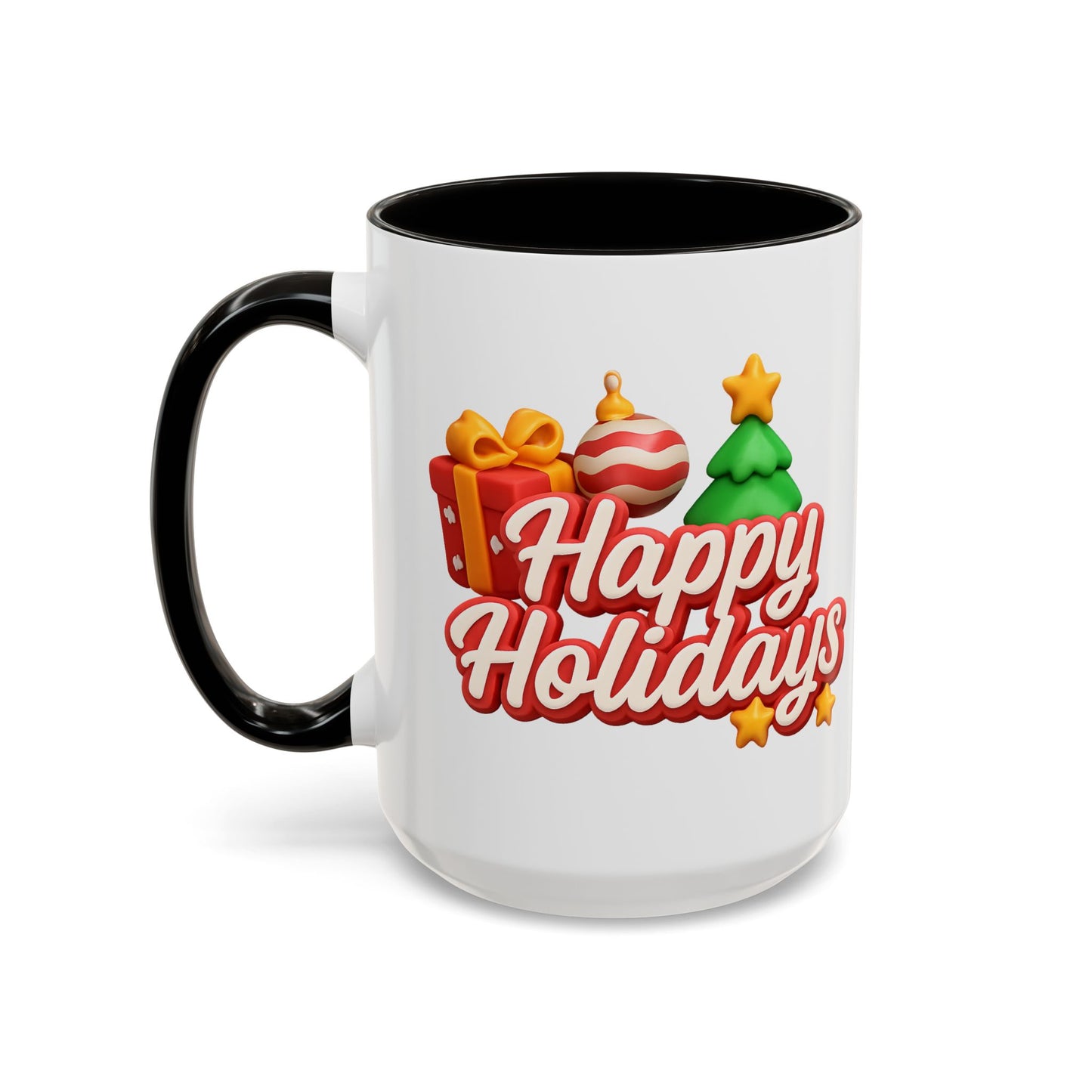 "Happy Holidays" Accent Mug