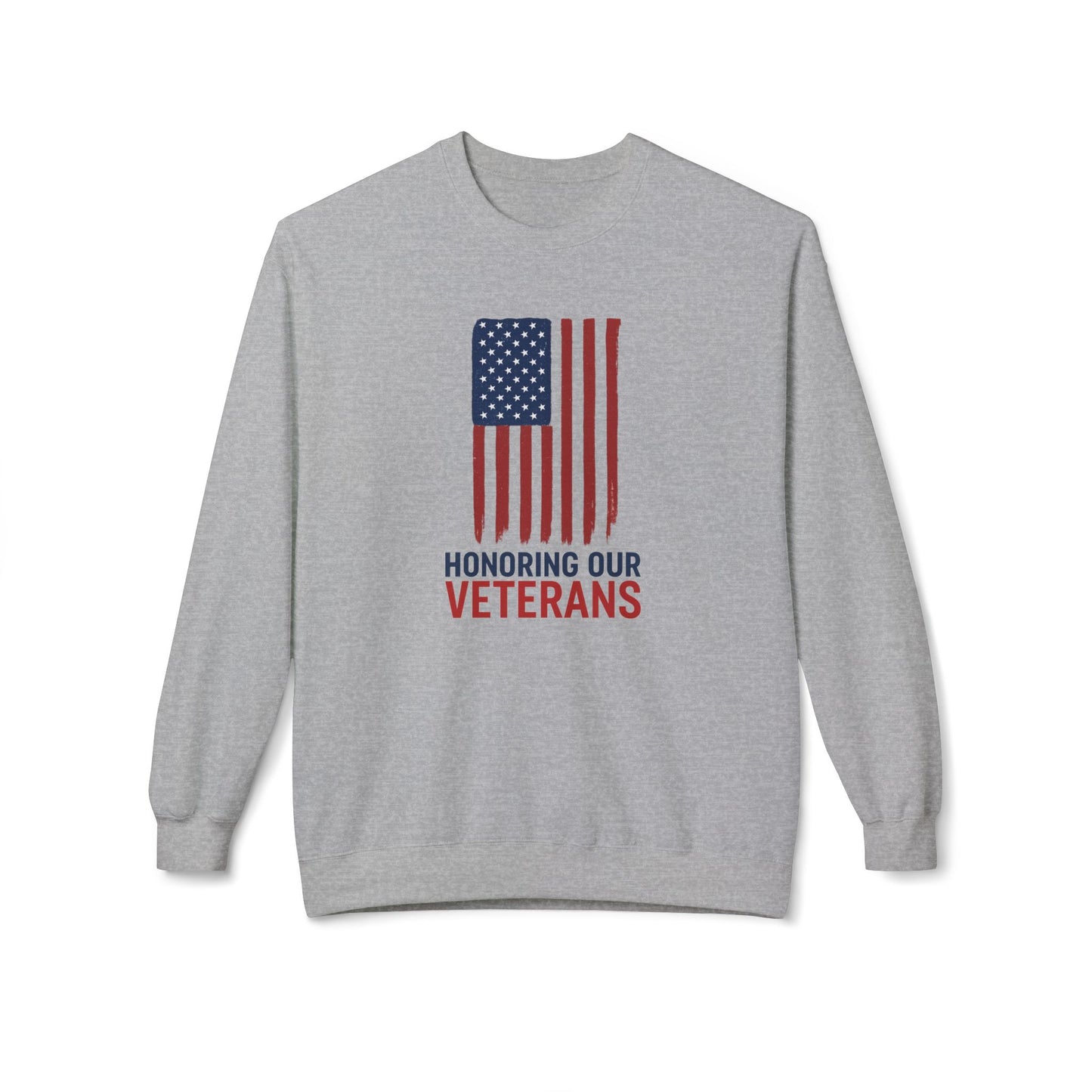 "Honoring Veterans" Unisex Fleece Crewneck Sweatshirt