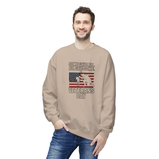"Some Gave All. All Gave Some." Unisex Fleece Crewneck Sweatshirt