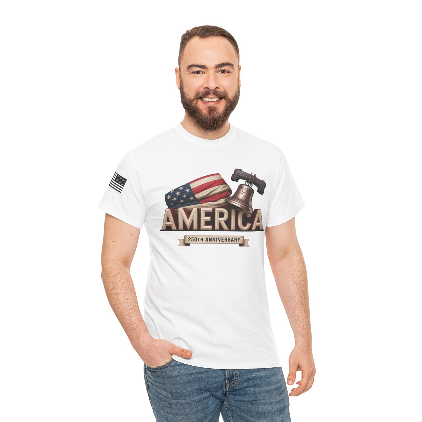 America Built. America Strong. USA 250th Anniversary Unisex Tee