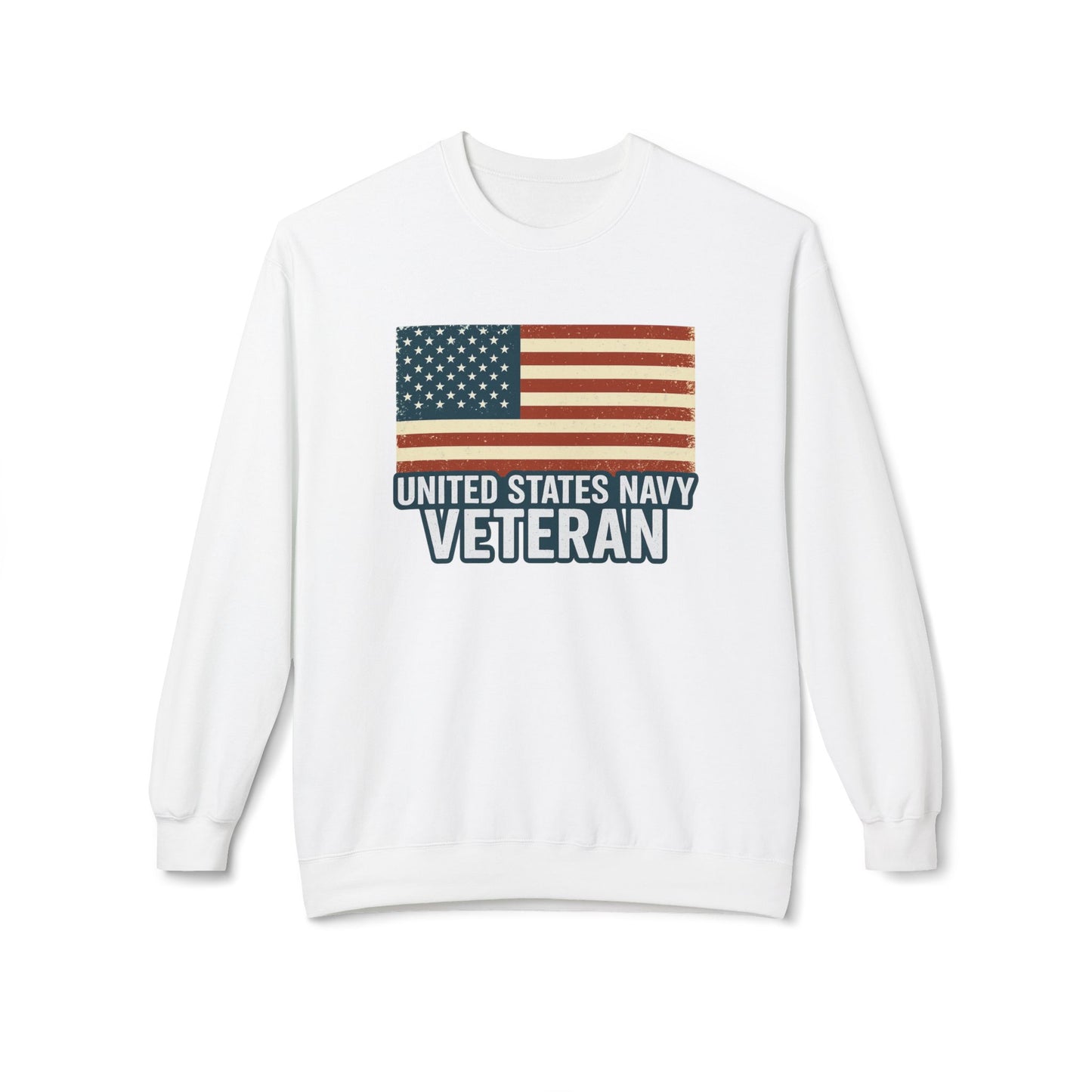 Navy Vet Unisex Fleece Crewneck Sweatshirt