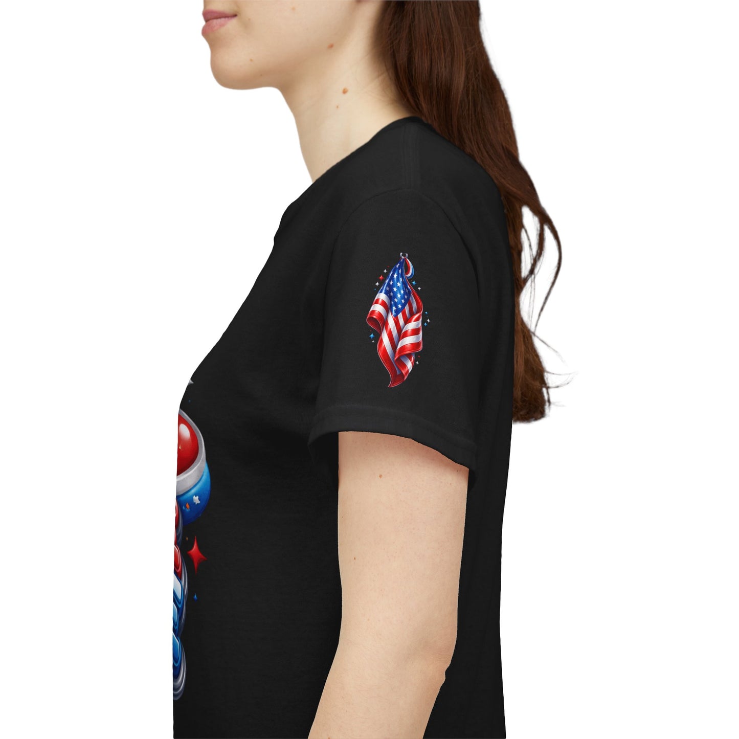 Peace & Love Patriotic Tee – Red, White & Blue Edition