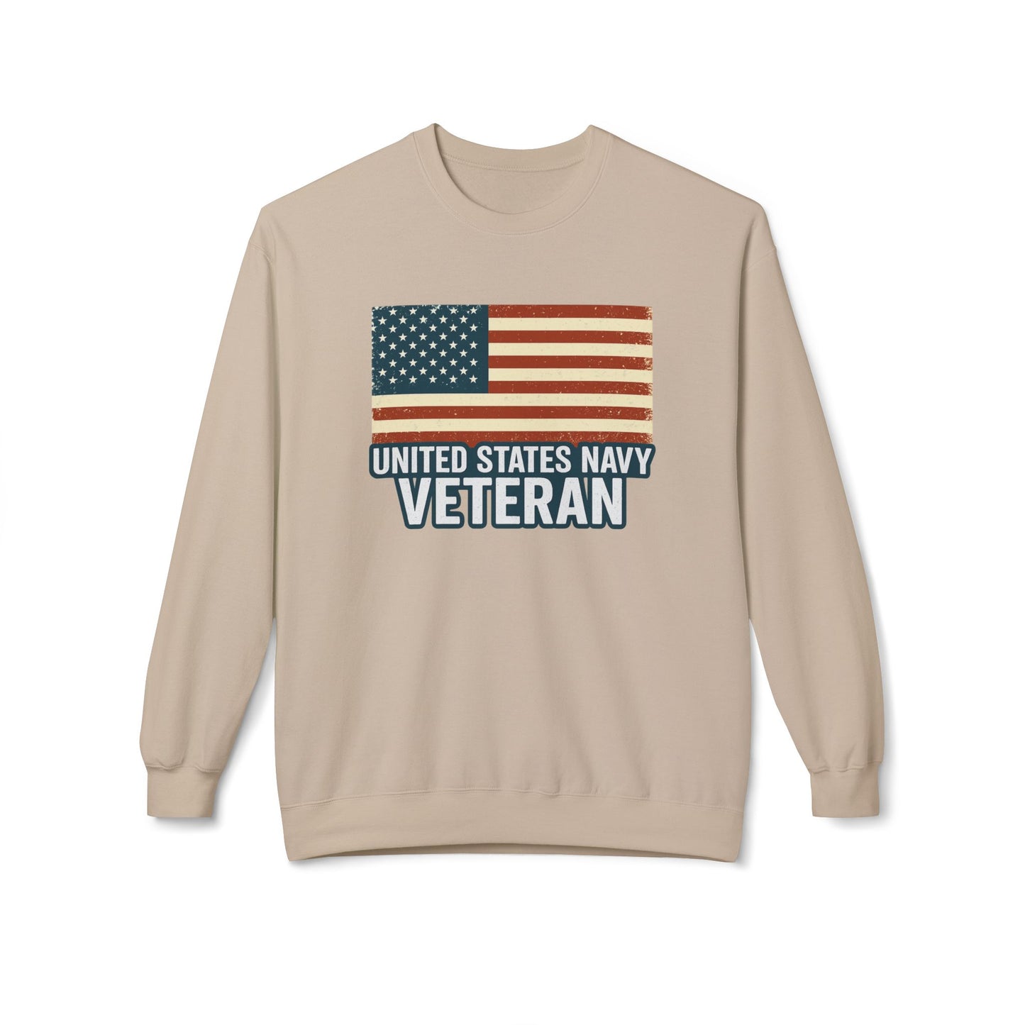 Navy Vet Unisex Fleece Crewneck Sweatshirt