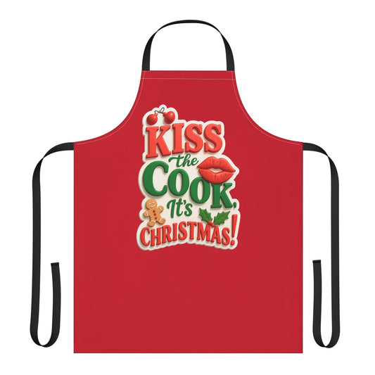 "Kiss The Cook, It's Christmas!" Holiday Apron