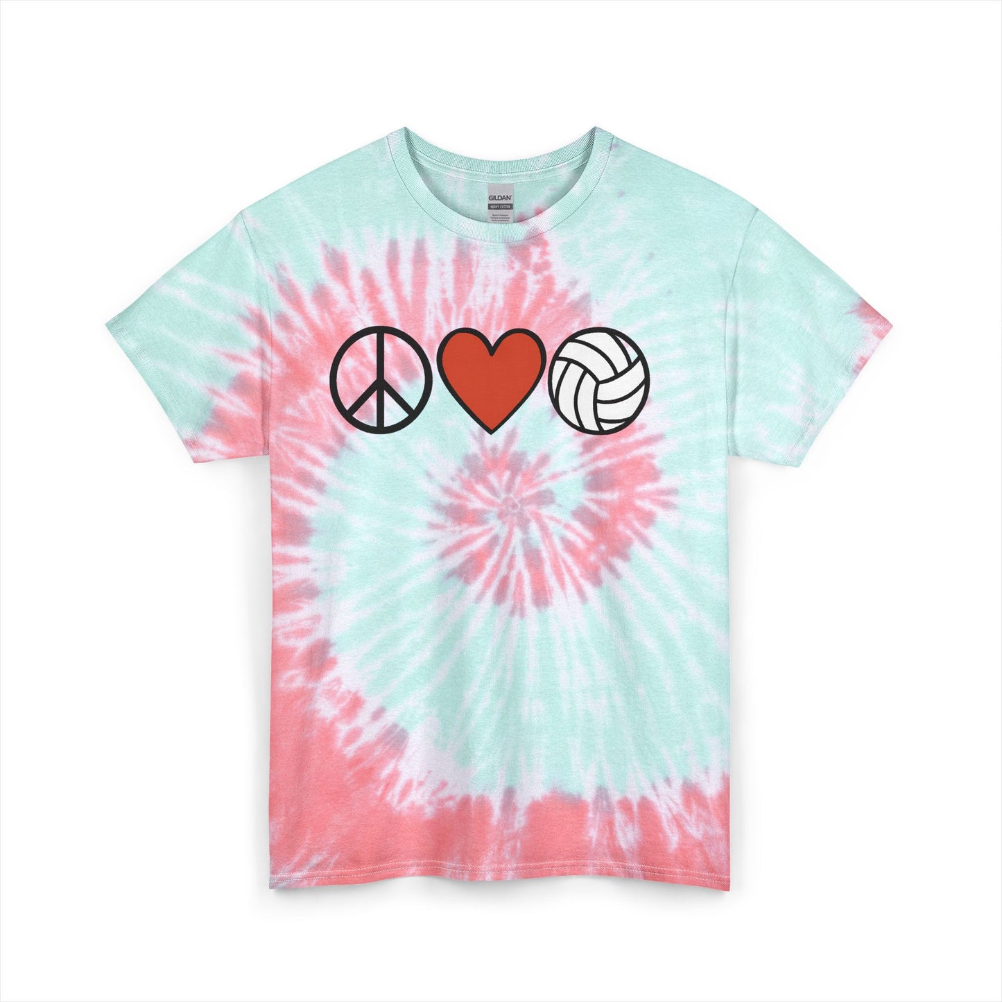 "Peace Love Volleyball" Unisex Tie Dye Tee