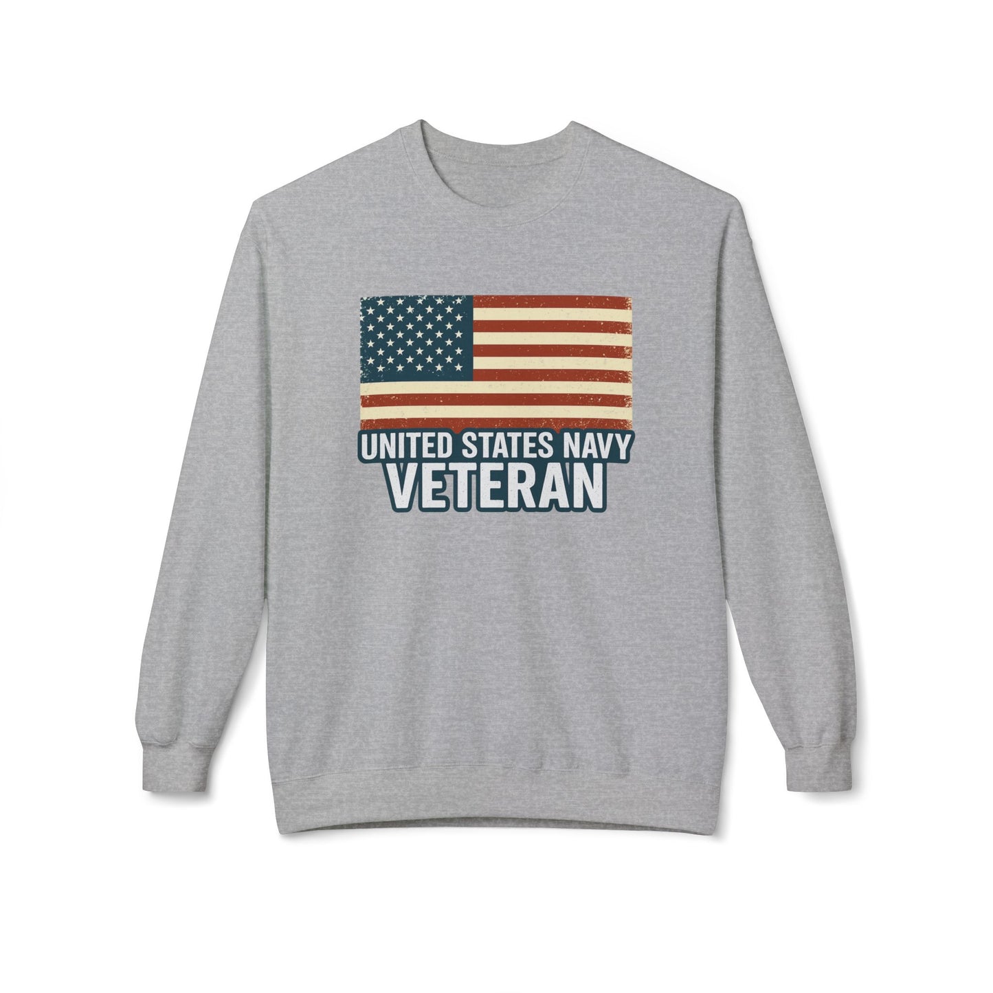 Navy Vet Unisex Fleece Crewneck Sweatshirt